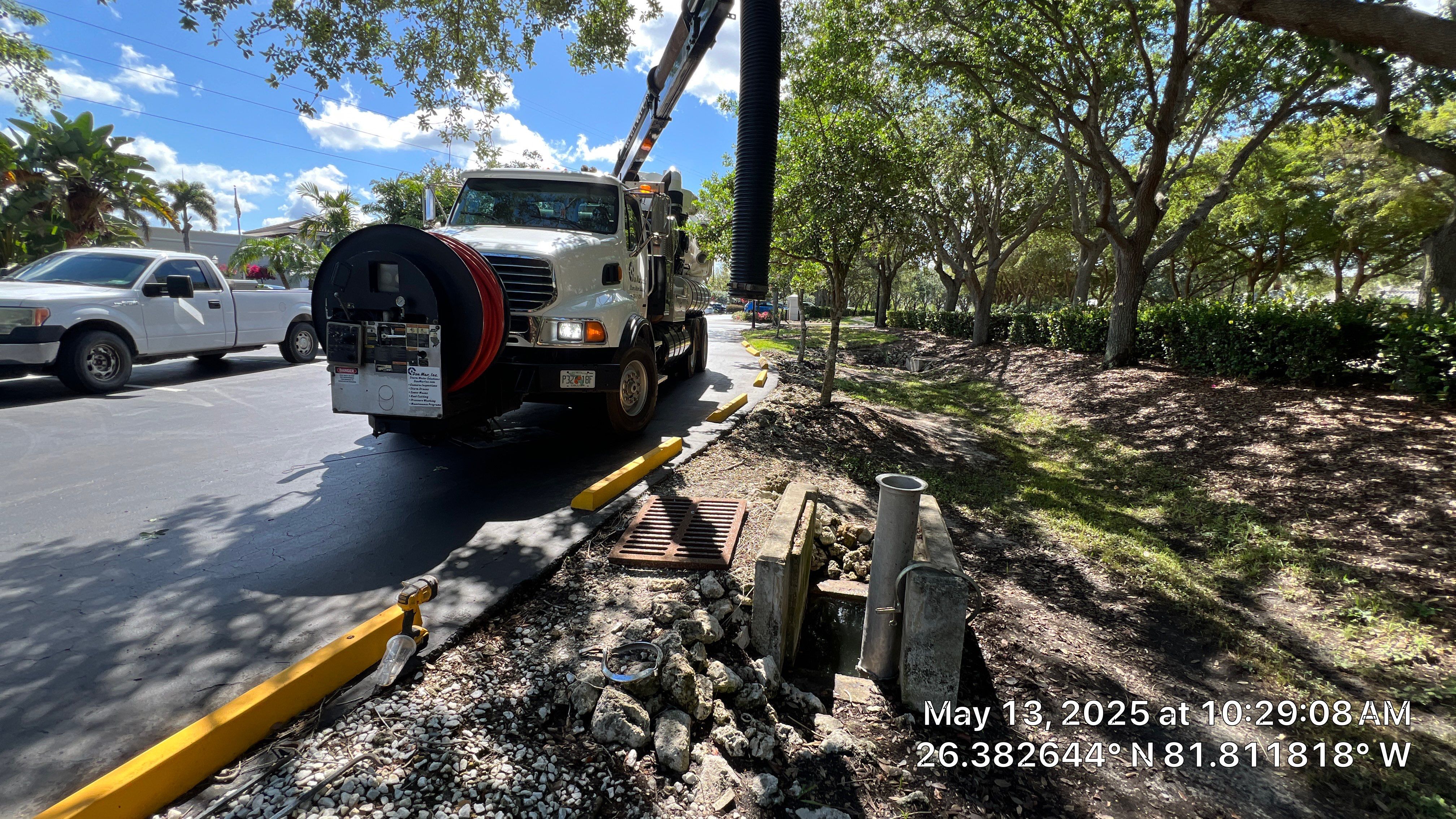 Pelican Landing Fitness & Tennis Court Parking Lot Stormwater System Maintenance by Don Mar, Inc. Storm Water Solutions