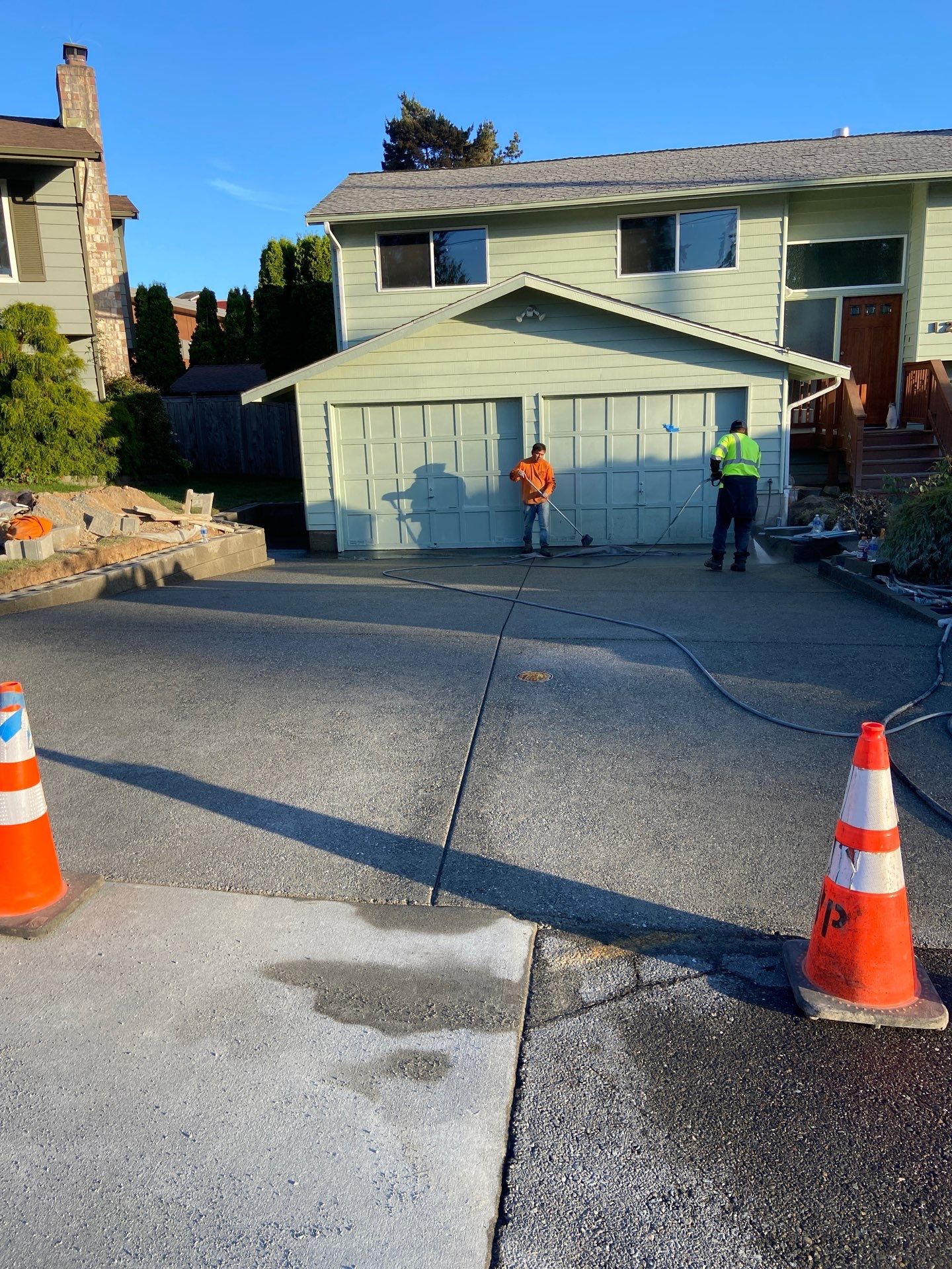 Concrete Patio & Driveway Renovation with Retaining Wall | Seattle  by Jireh Asphalt & Concrete Inc 