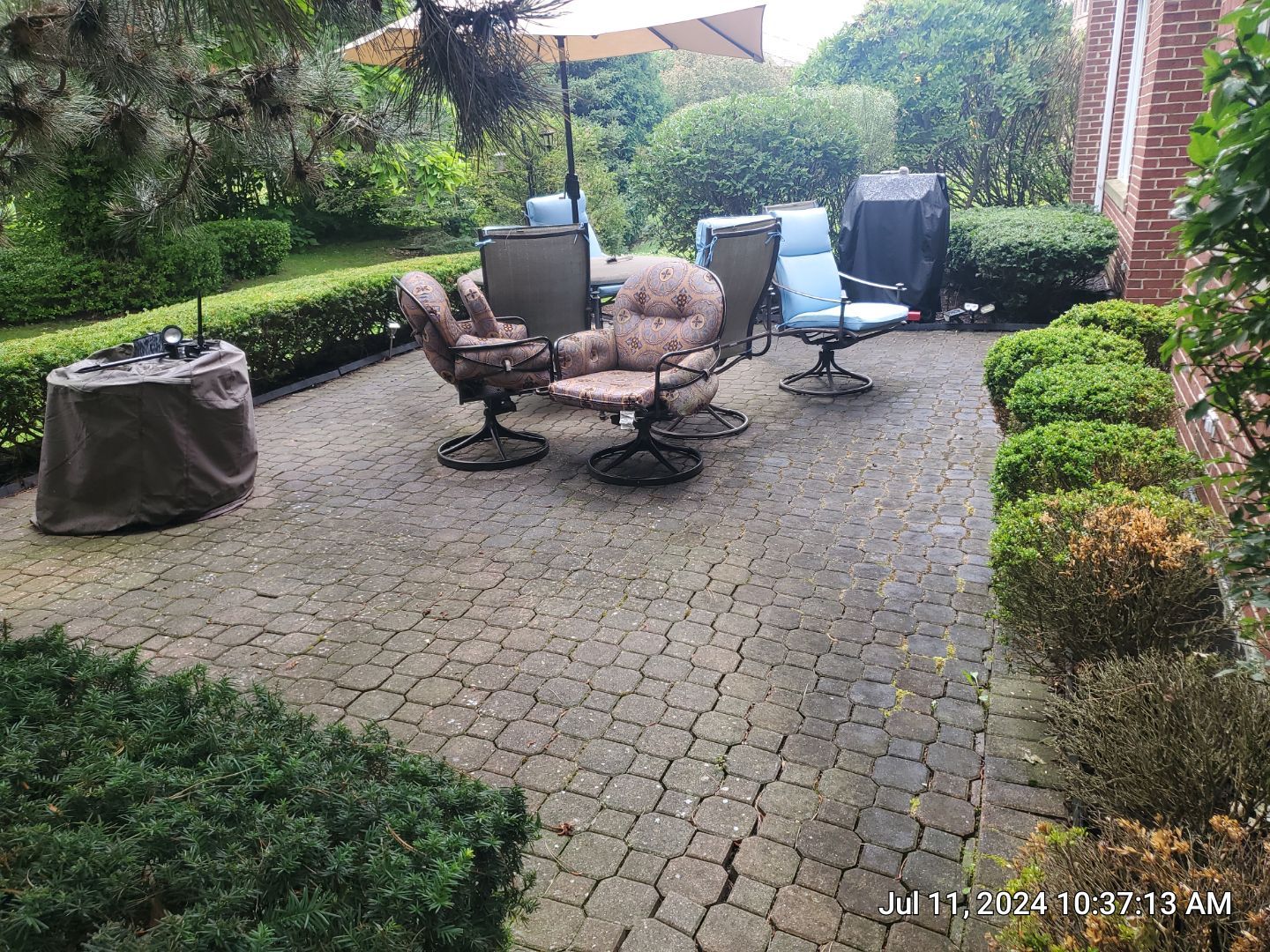 Brick paver repair, clean and seal by Northern Power Washing LLC.