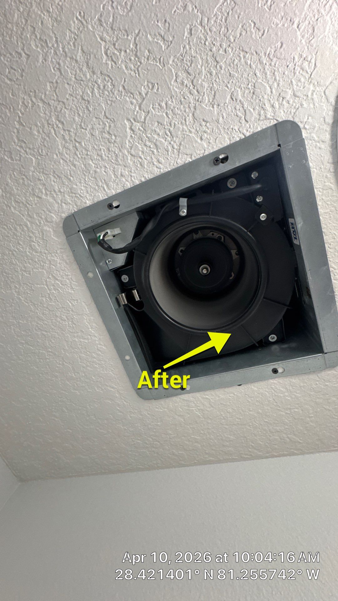 Air Duct Bath Fan Exhaust Cleaning in Orlando by Hygienic Air, Inc