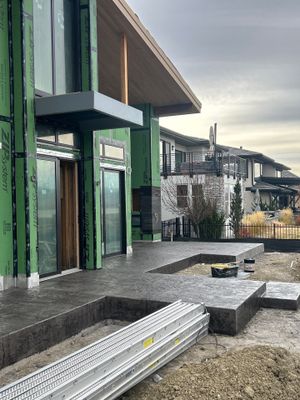 Stamped Concrete Patio and Custom Walkway Installation in Berthoud, Colorado