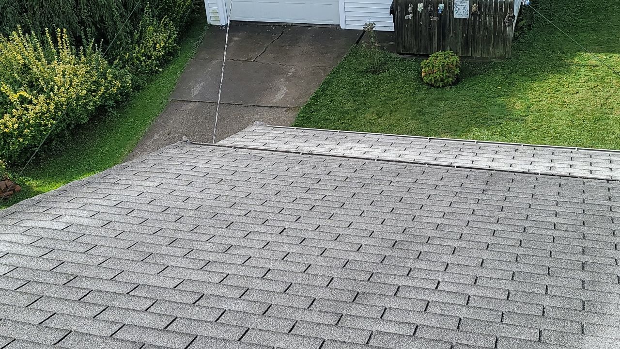 ATLAS PINNACLE COLOR: HEARTHSTONE DRIP EDGE: WHITE by Eagle Eye Roofing