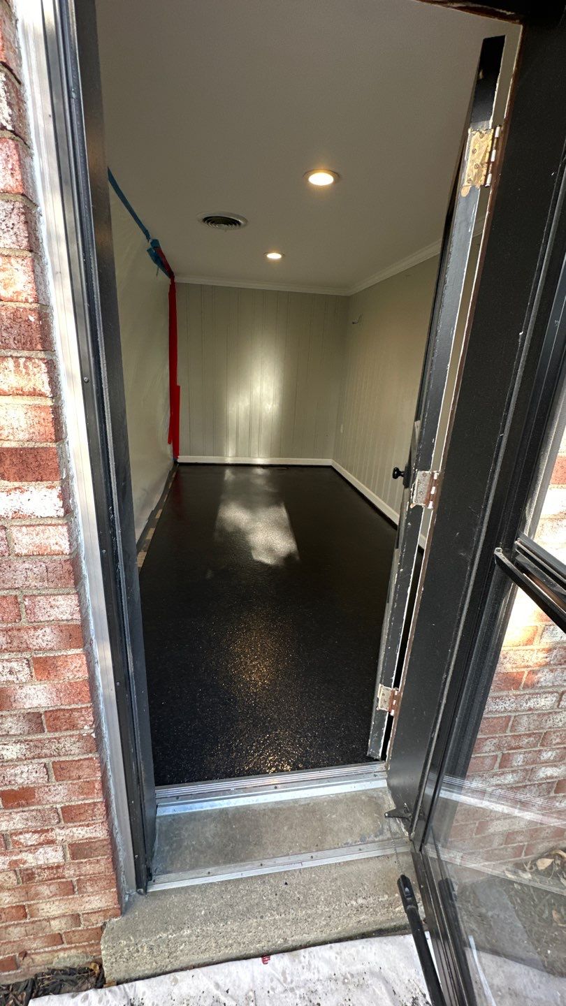 Twilight Garage, Walkway and Porch Project in Pittsburgh by Floors in a Day, Inc