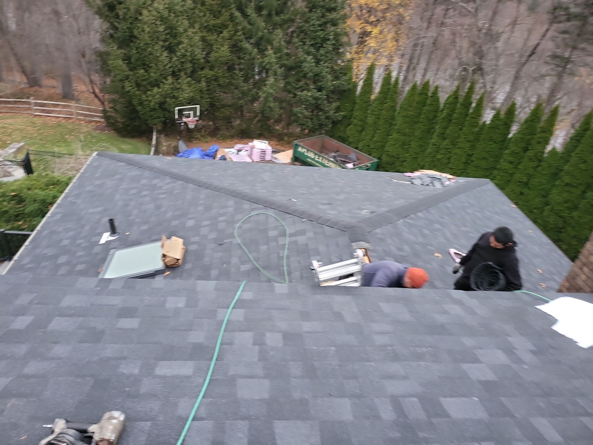 Residential Roofing Installation using Owens Corning TruDefinition Onyx Black by A Plus Exterior