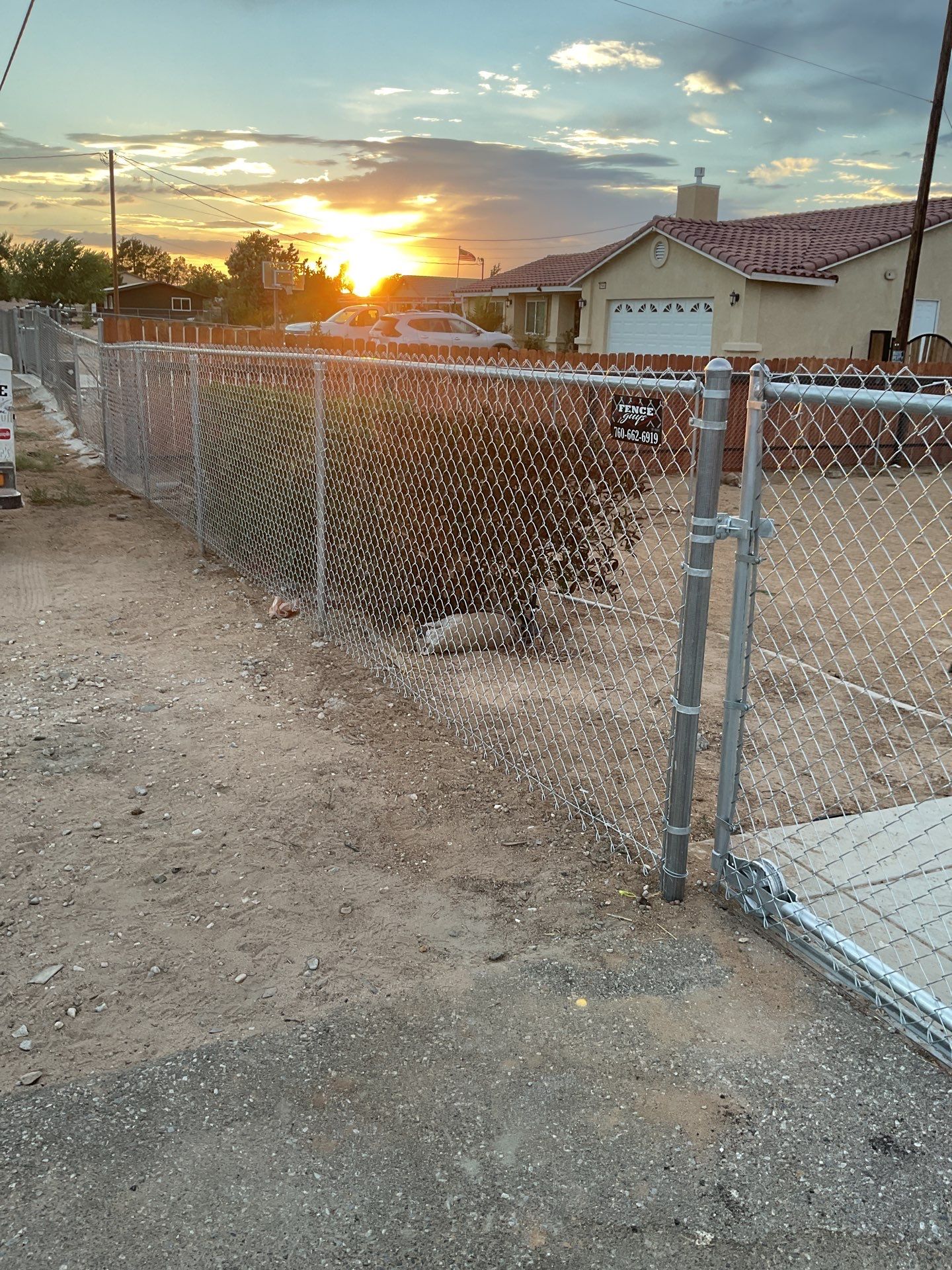 Fence Installation using chain -link by Fence Guys Inc. 