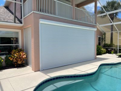 Motorized shutters on lanai