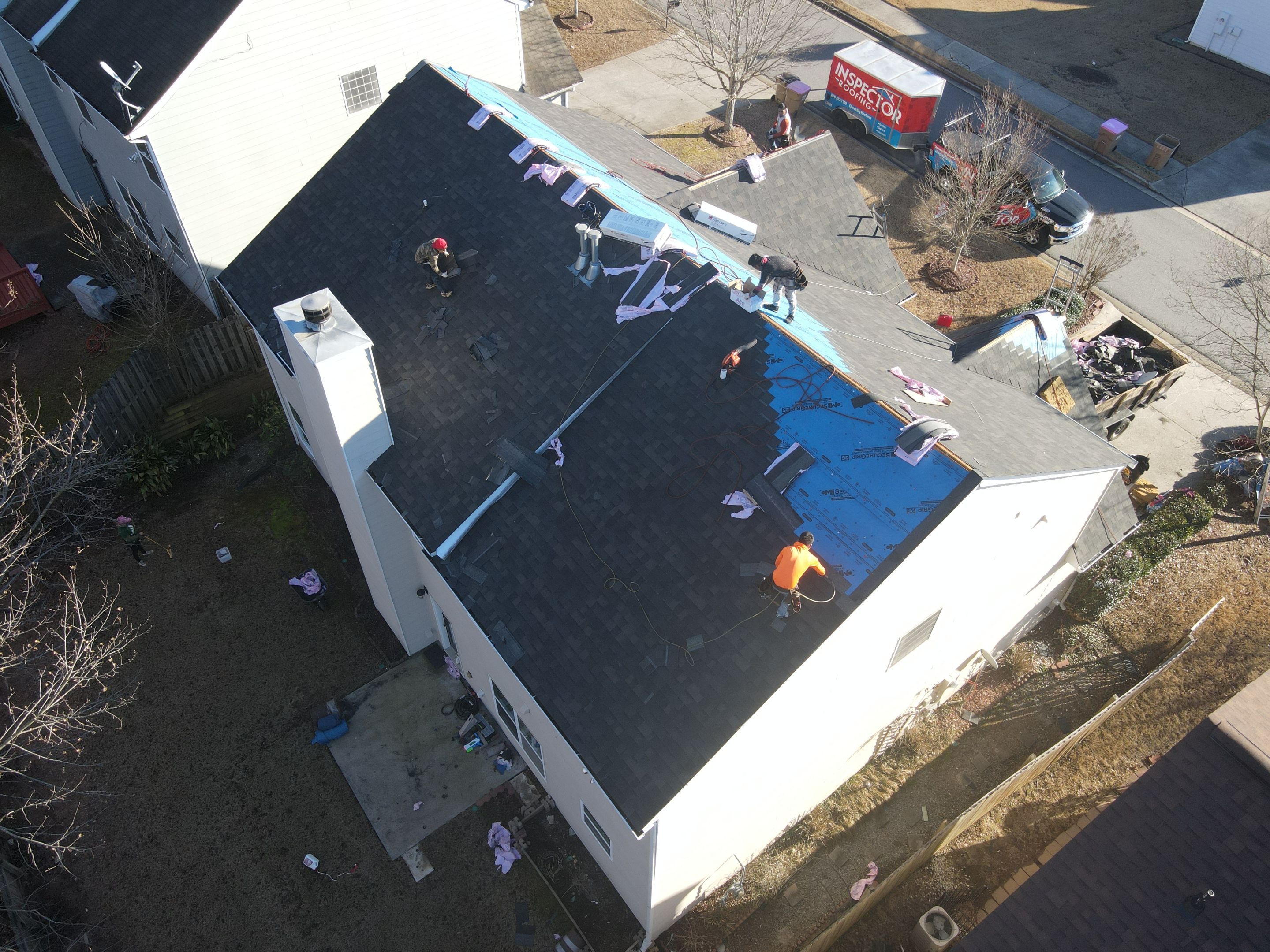Residential Roofing Installation using Owens Corning by Inspector Roofing and Restoration