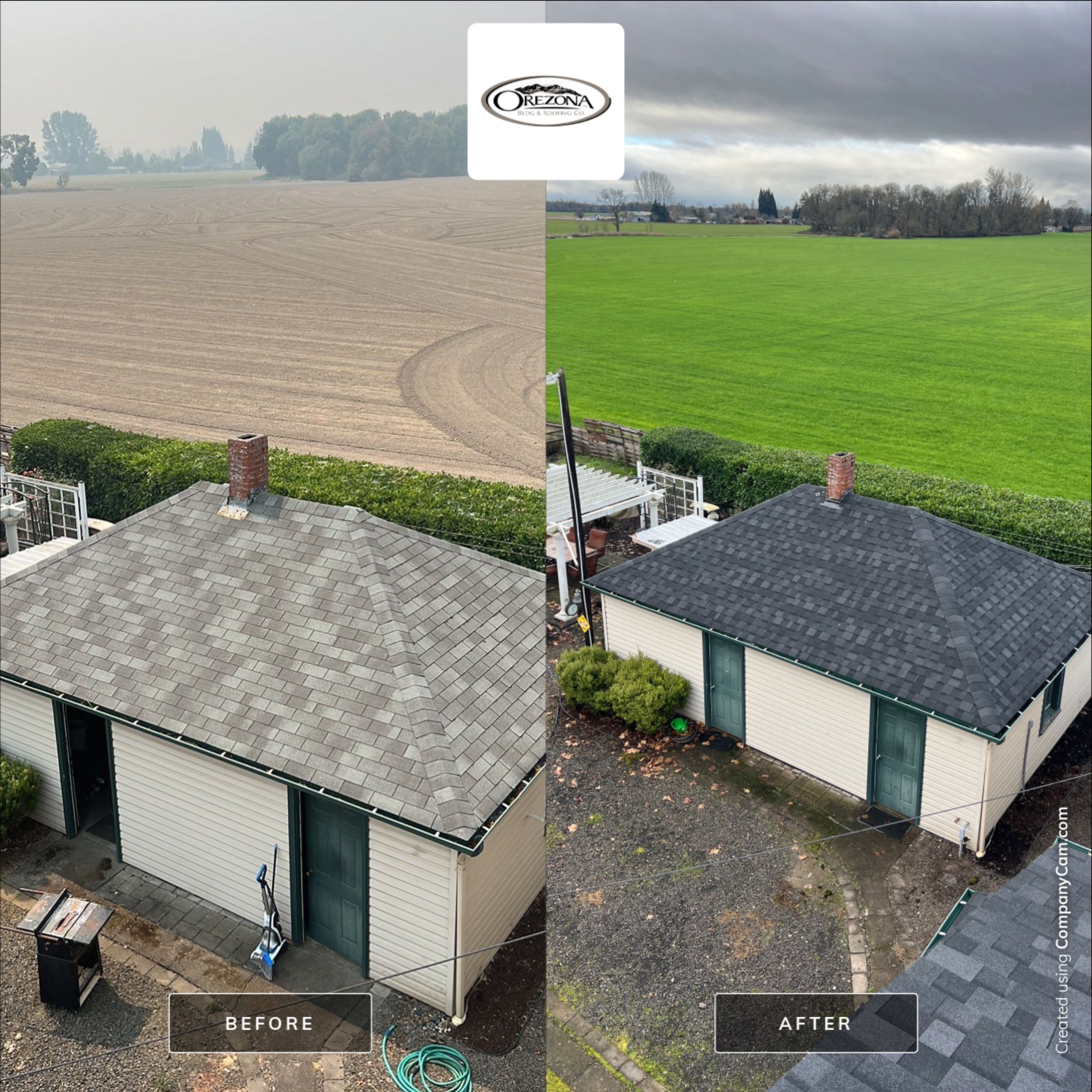 Residential Roofing Installation using IKO Dynasty (Color: Granite Black) by Orezona Building & Roofing Company, Inc.