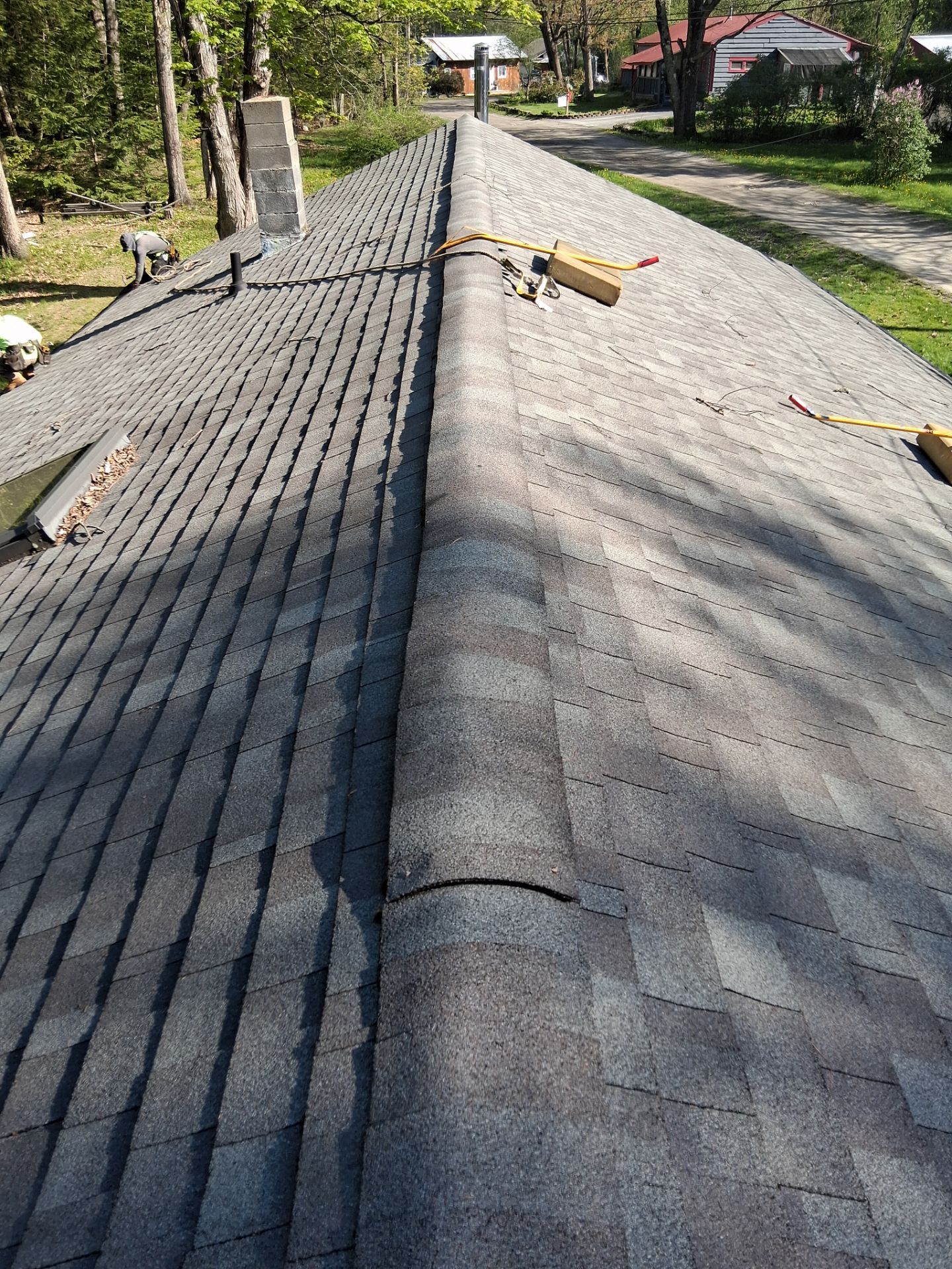 Asphalt Shingle Roof Replacement and Skylight Installation in Newport, NH by Tall pine roofing