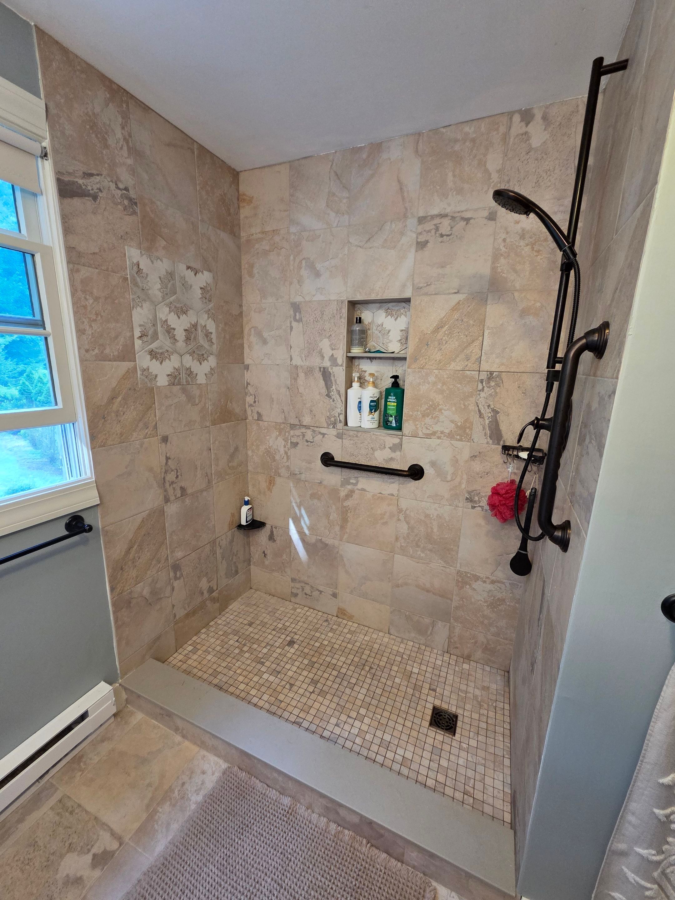 Bathroom Remodel using Alumax Shower by Cheshire Glass Company