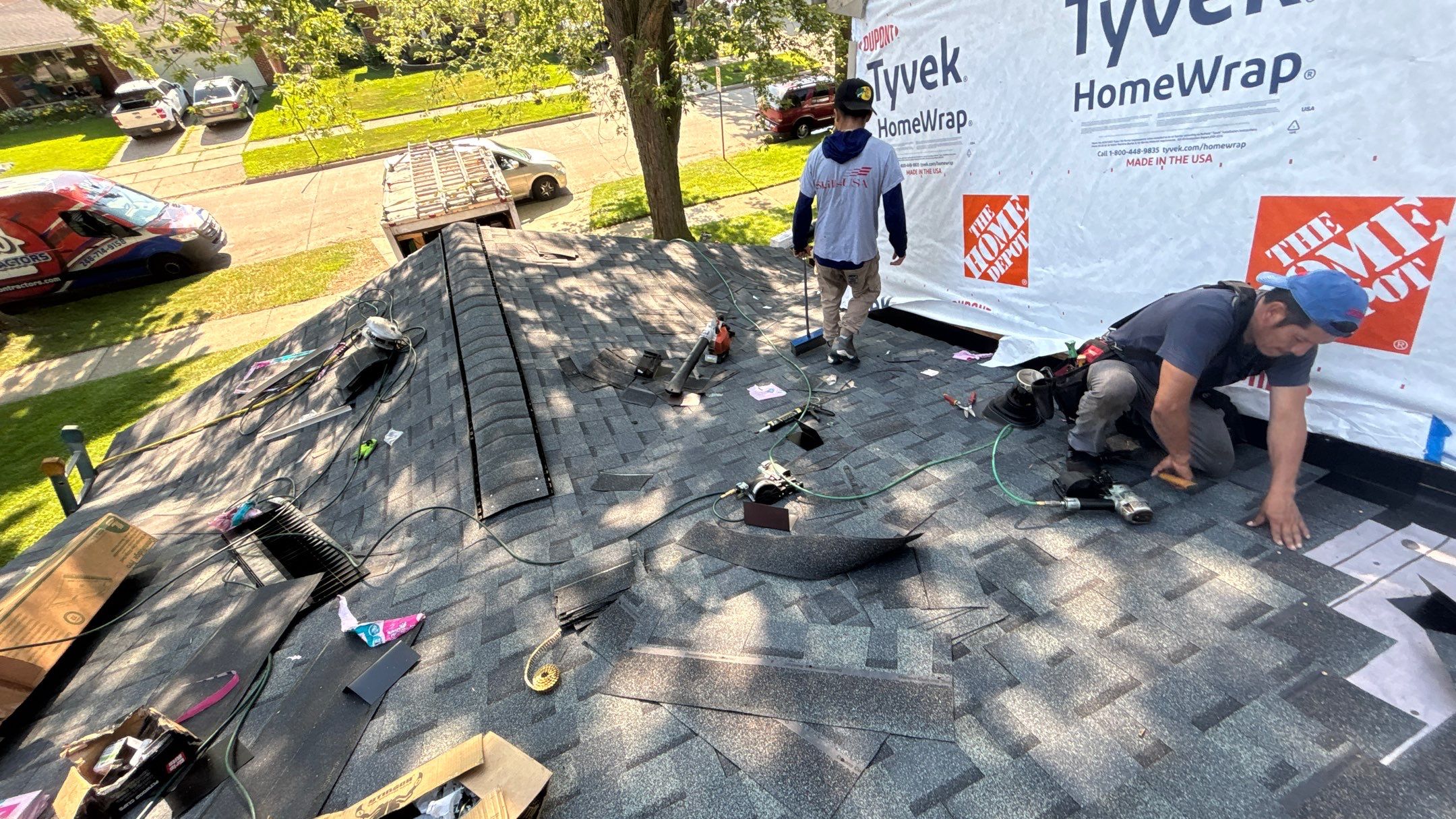 Roof Replacement using Owens Corning Estate Gray by 180 Contractors