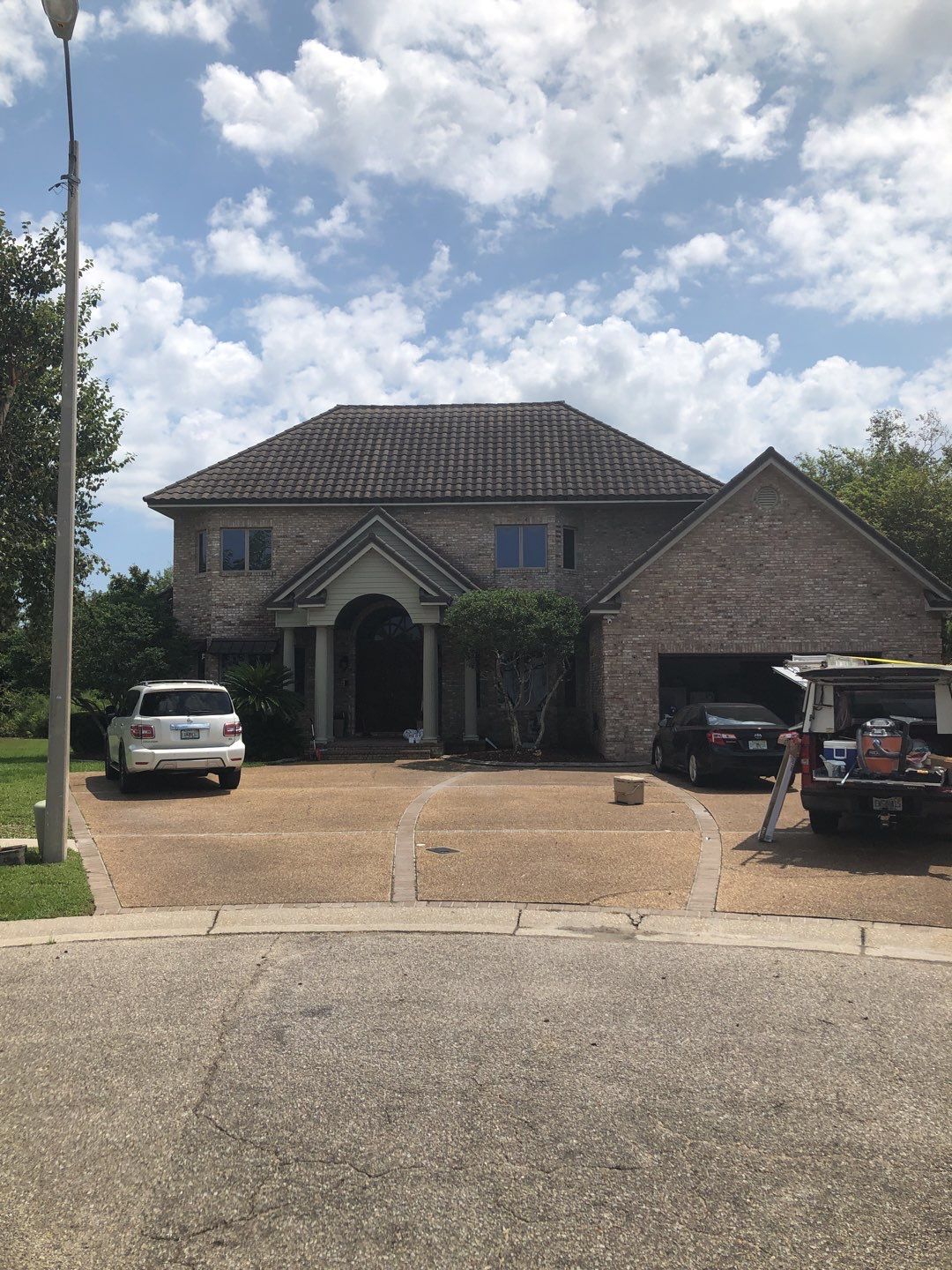 Seamless Gutter Installation with Wicker Color K-Style Gutters and LeafBlaster Pro Mesh Gutter Guards by Gutter Professors