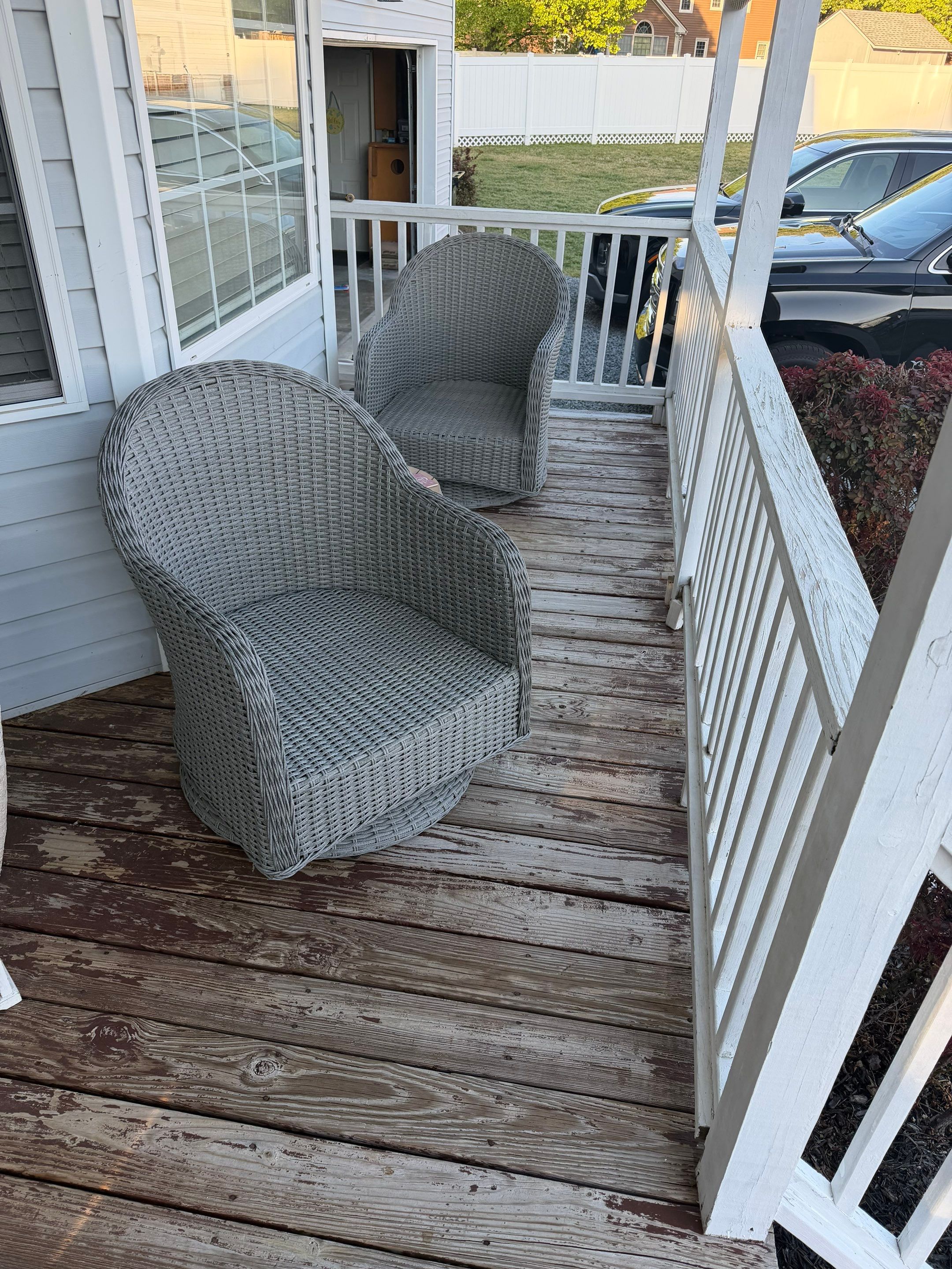 Willow Spring Composite Deck Resurface and Black Railing Upgrade by The Remodeling Company