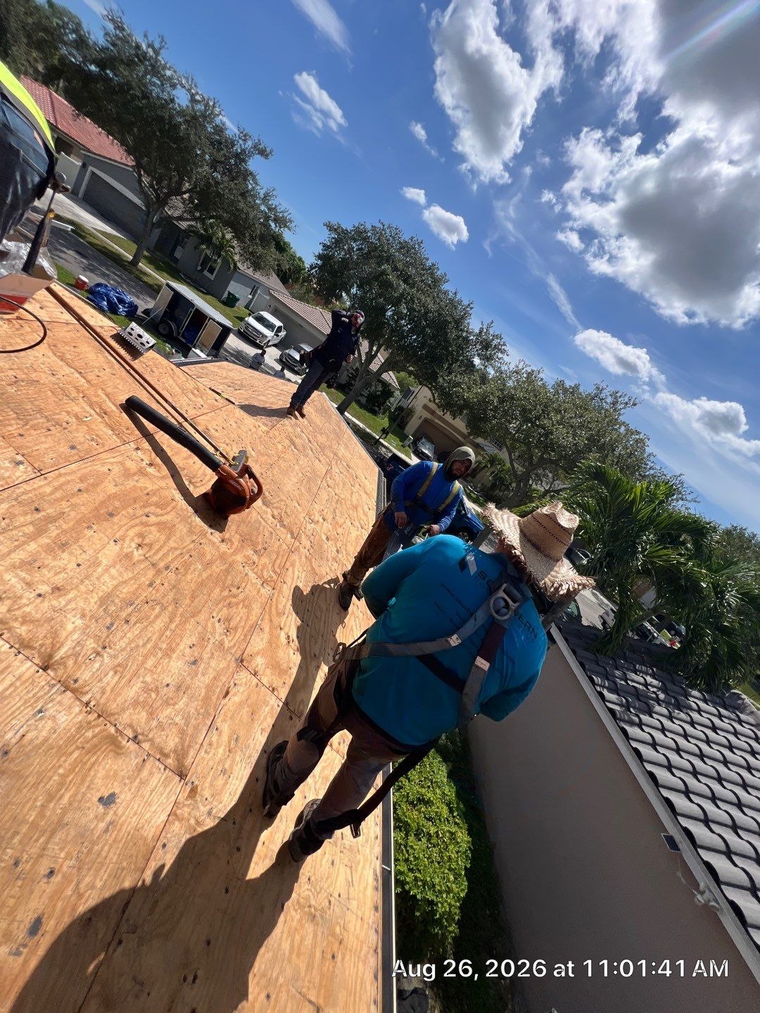 Residential Concrete Tile Roof Replacement and Deck Repair in Miramar by Aastro Roofing