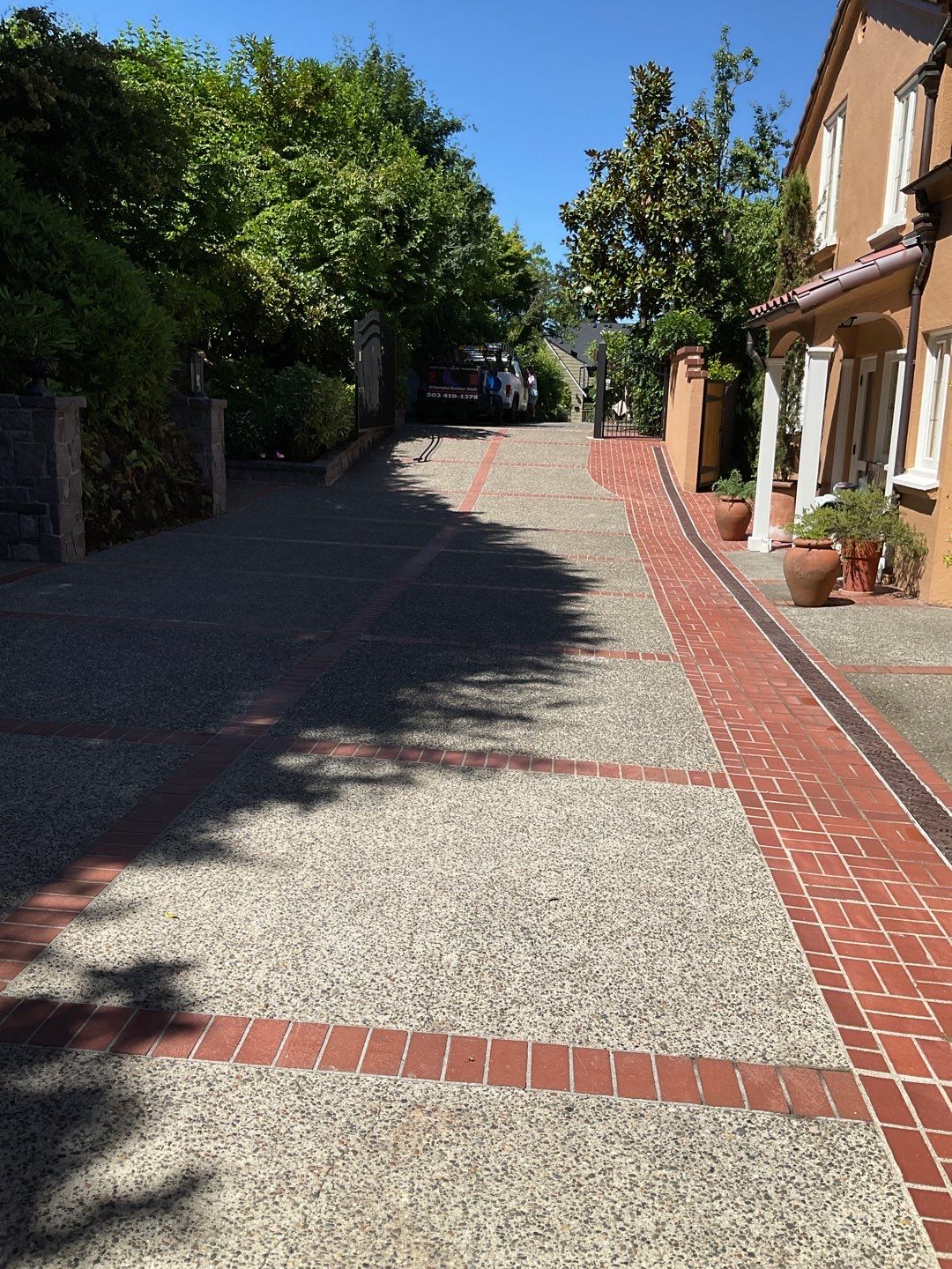 Flat work using Pressure washing no chemicals by Willamette Outdoor Wash LLC