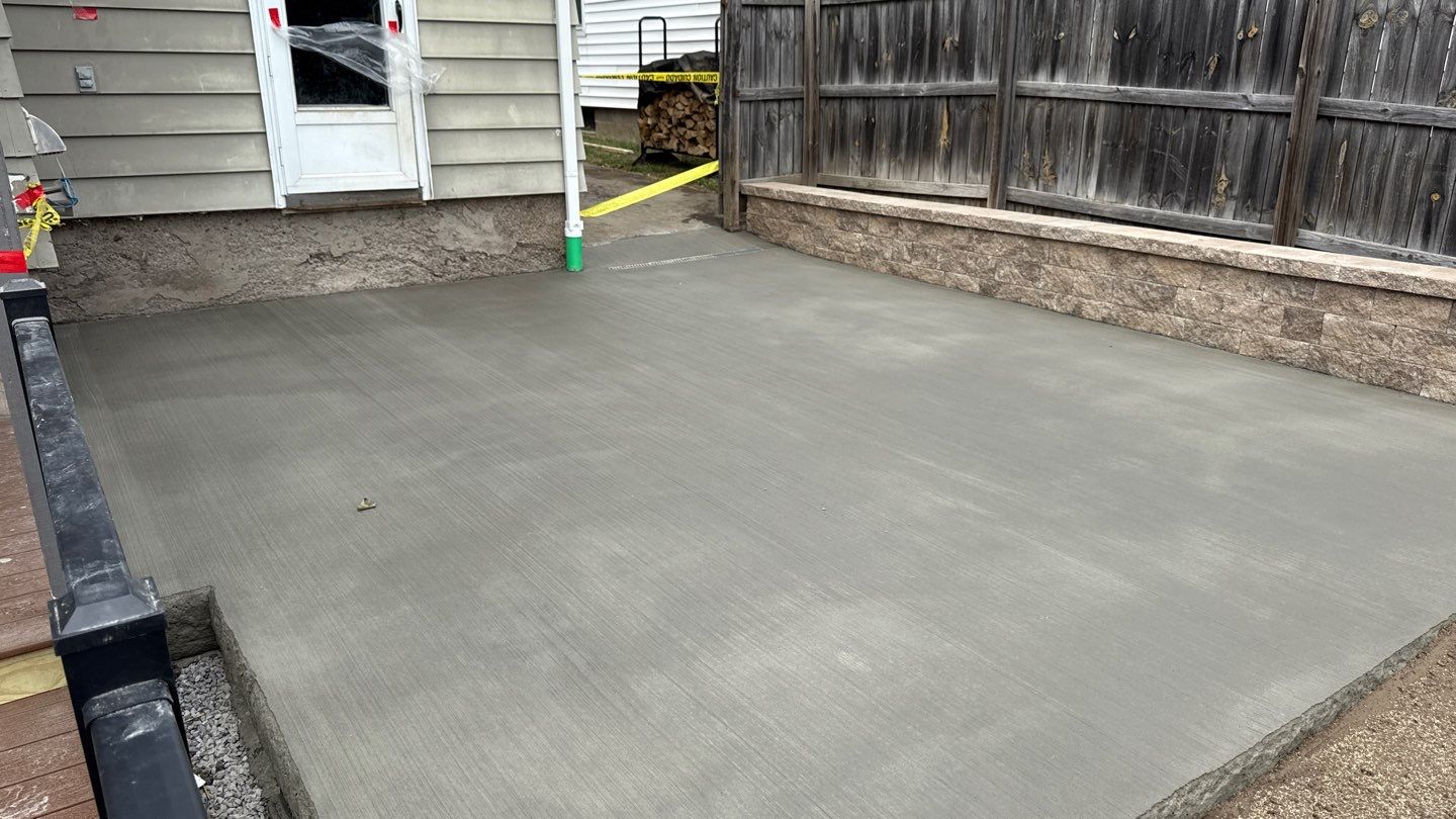 Broom Finish Patio  by NG Masonry & Construction LLC