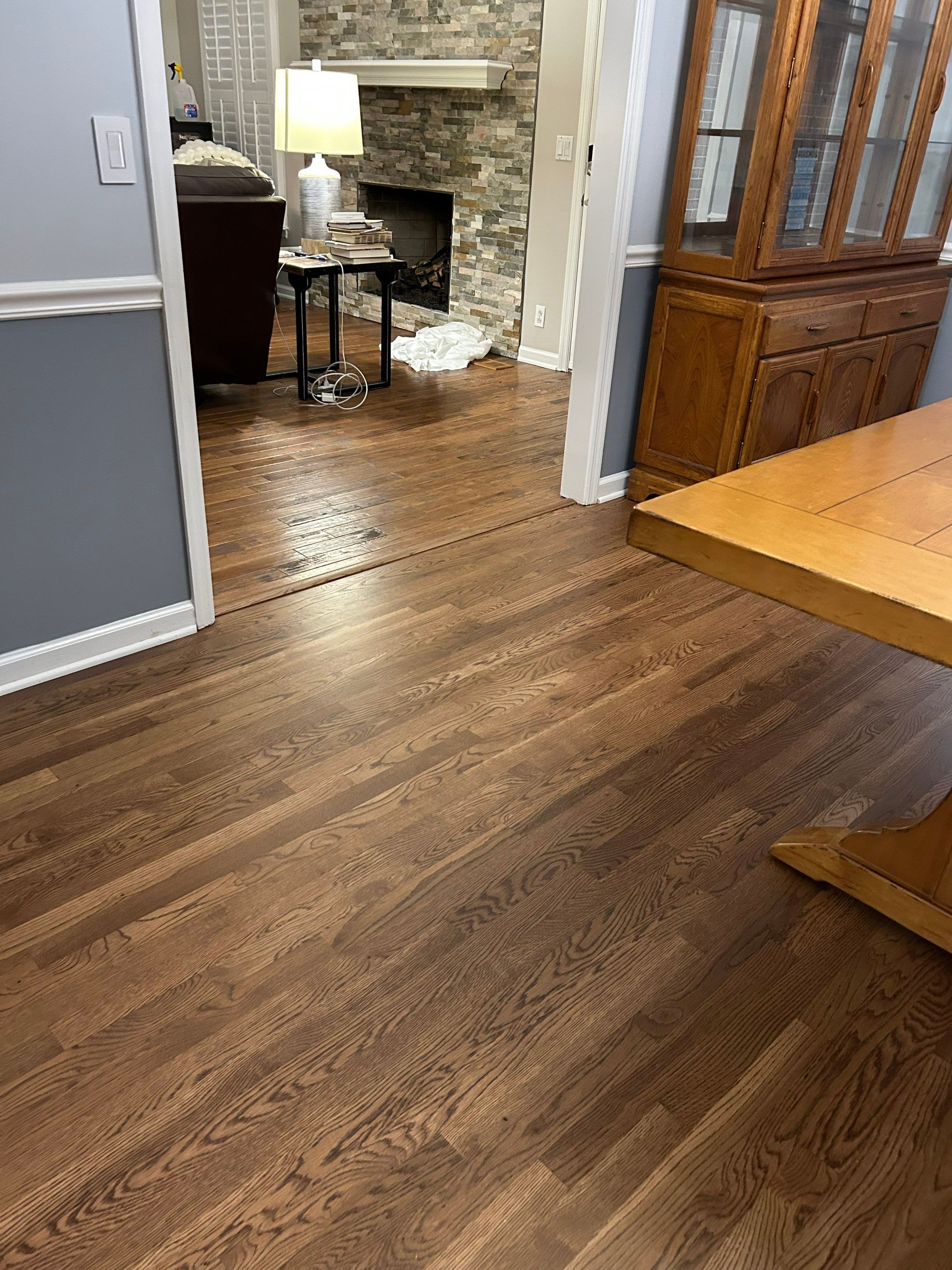 Refinished well-loved hardwoods for home sale by Footprints Floors of Nashville
