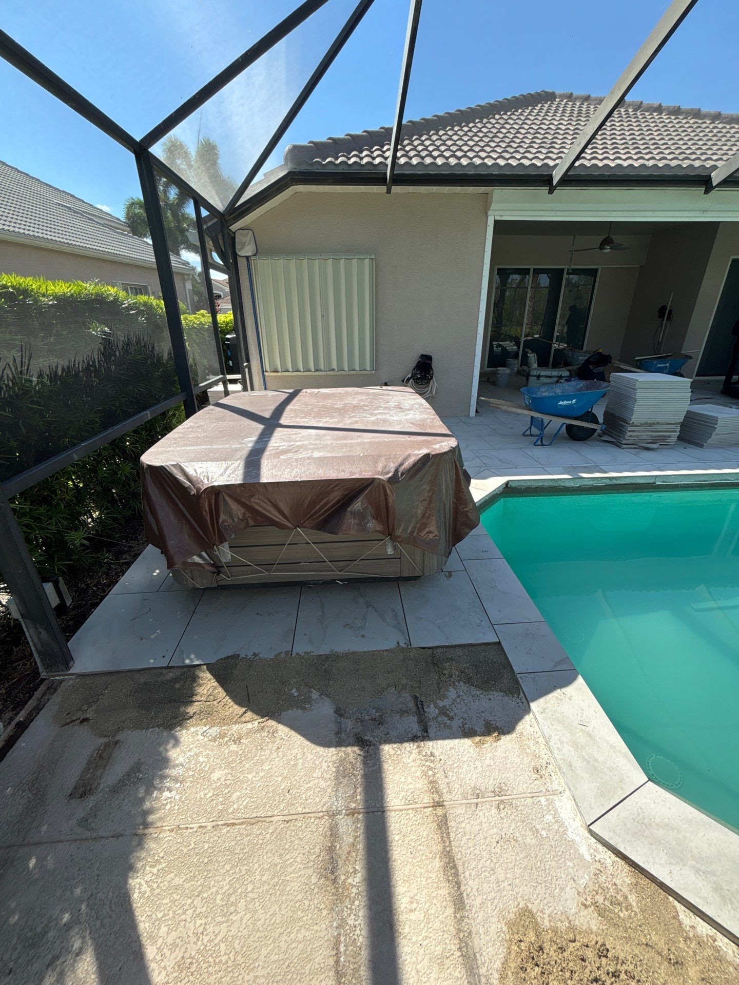 Porcelain Pool Deck - Colonial Country Club by Old Town Pavers Llc