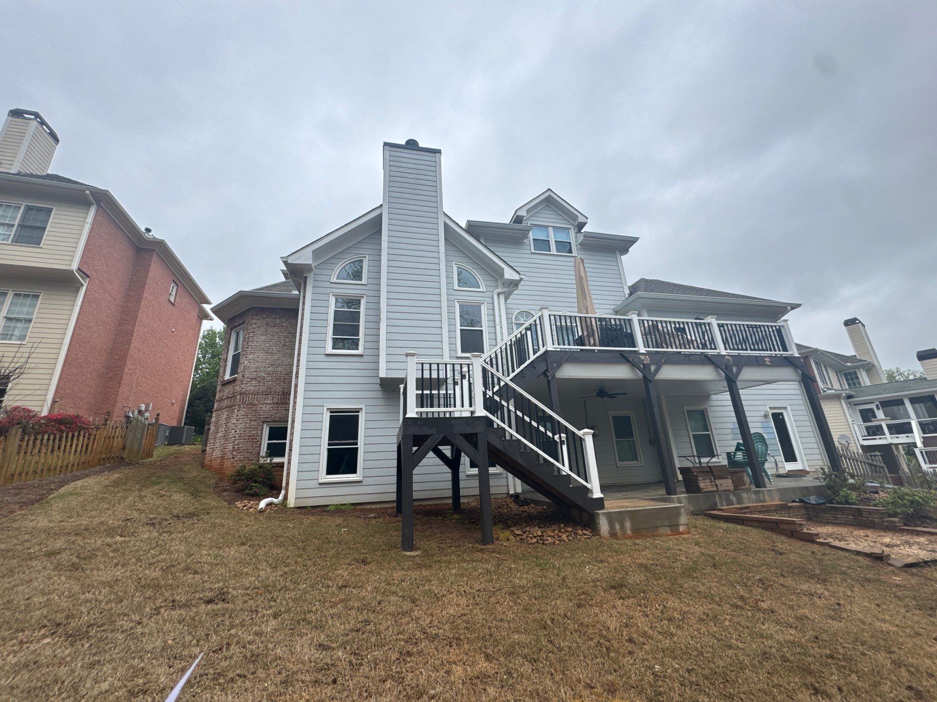 Full Exterior Home Painting for Multi-Story Residence in Marietta by Swift Home Renovations