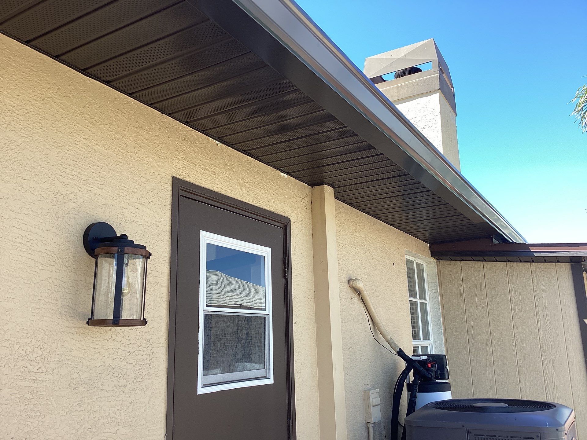 Musket Brown Gutter Installation and Soffit Fascia in Cape Coral FL by Gutter Professors