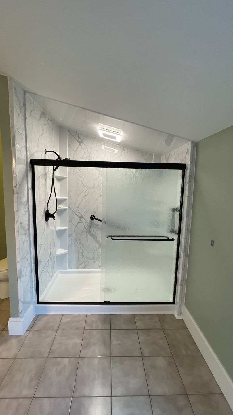 Tub to Walk-In Shower Installation in Westfield, MA  by Yankee Home Improvement