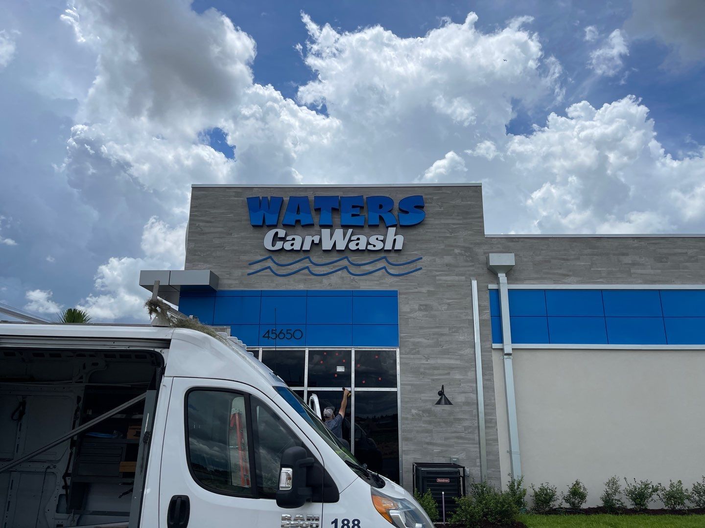 Pylon Sign and Channel Letters for Waters Car Wash by SignCrafters