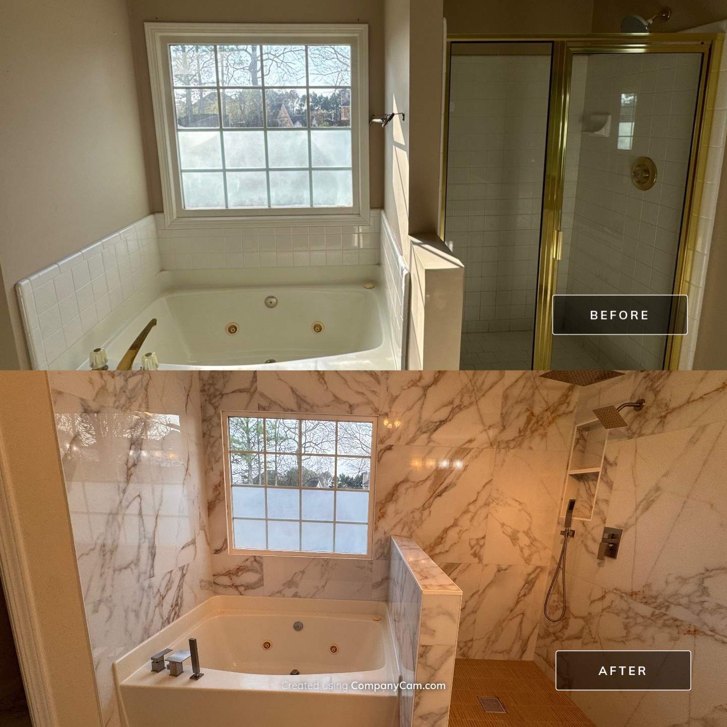 Master bathroom renovation by Prudencio