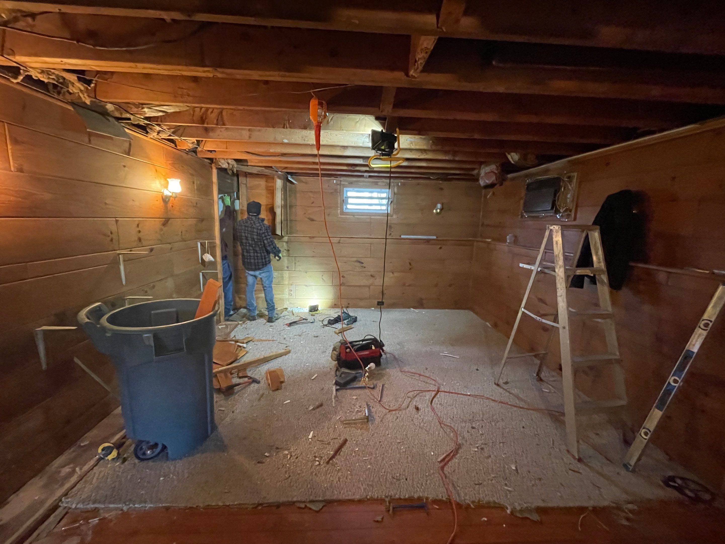 Basement Remodel using Wood by Home Concepts Construction