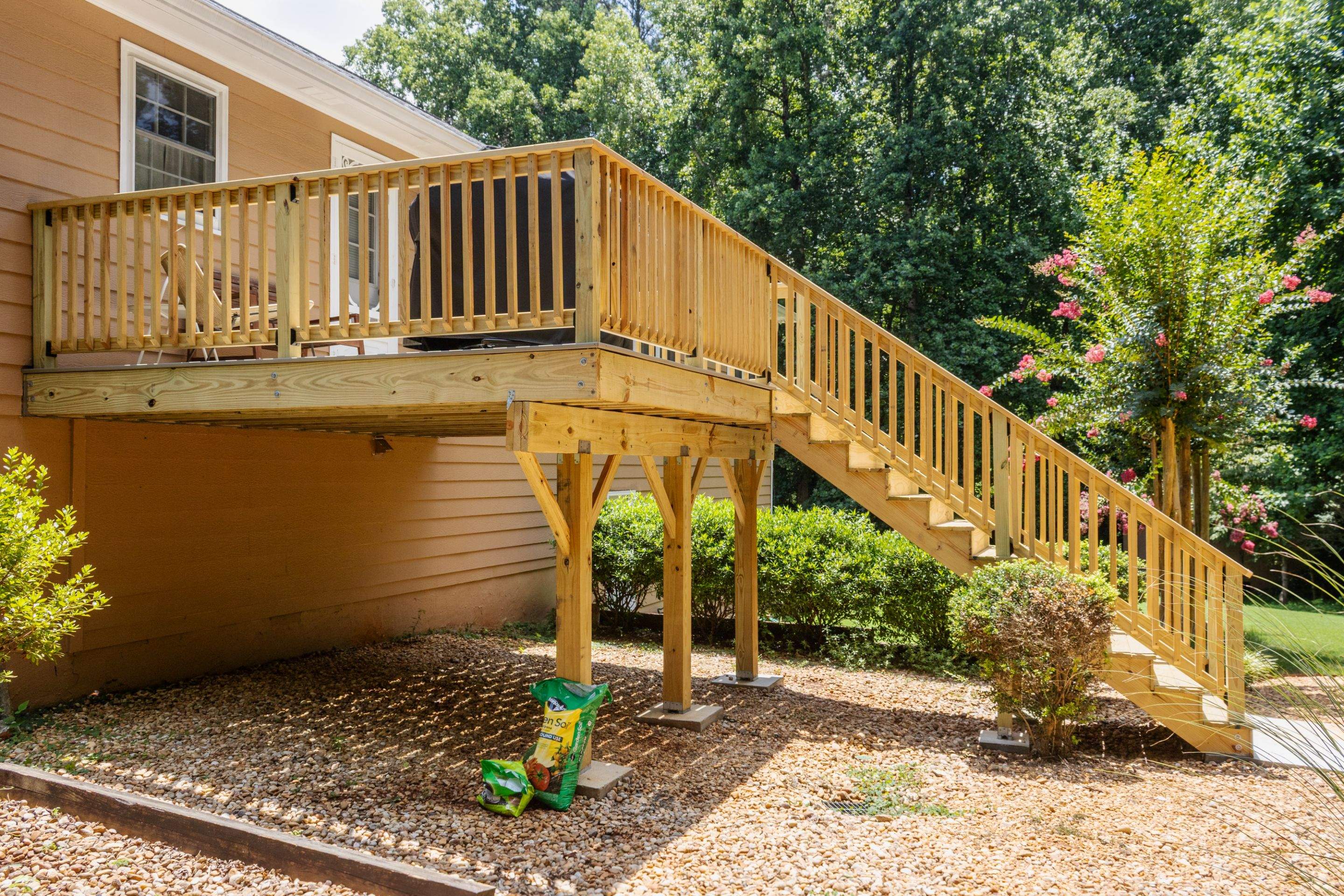 Lawrenceville, GA Deck Rebuild using Deckorators Venture Series and Pressure Treated Pine by Nelson Exteriors 