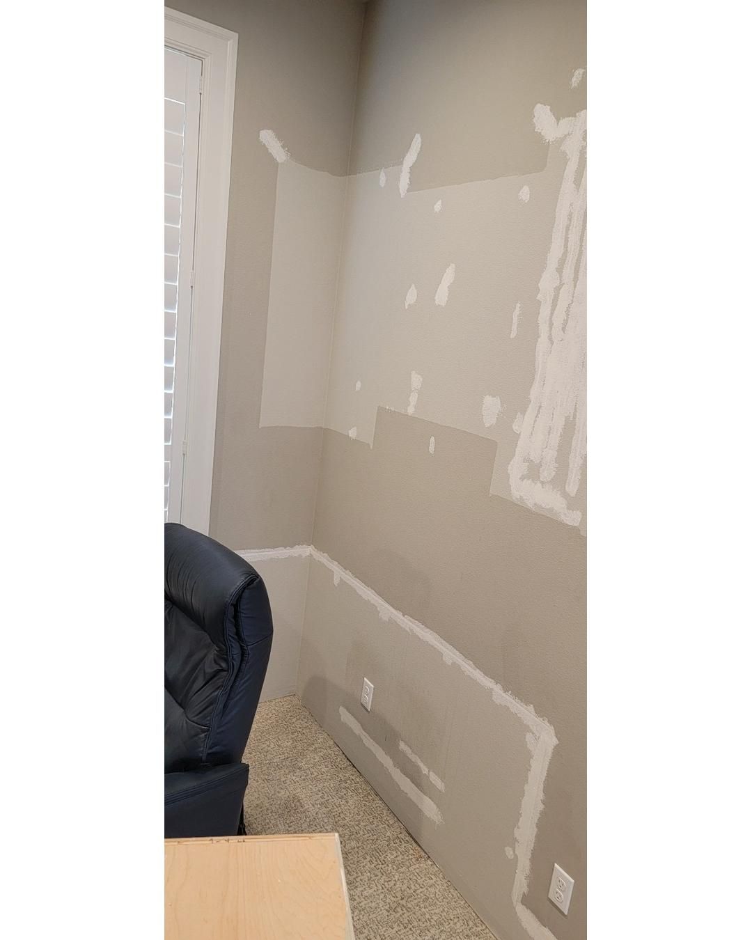Closet transformation to coffee nook with custom shelves and LED lighting. by Crm Services Llc