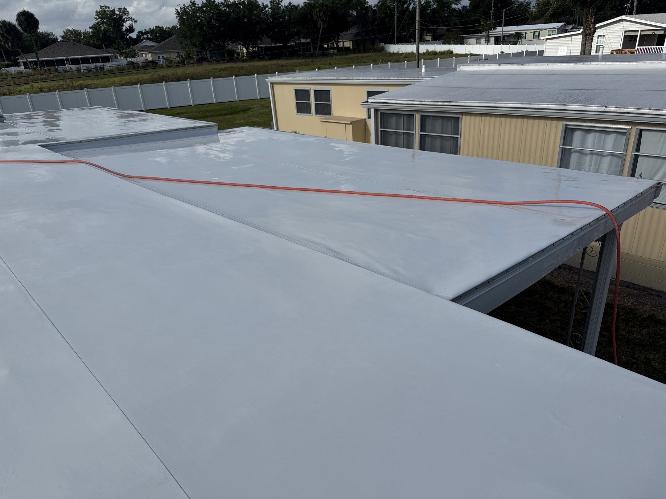 Mobile Home Soft Wash & TPO Roof Cleaning in Leisure Lake Mobile Home Park – Palmetto, FL by Sunshine AquaWash