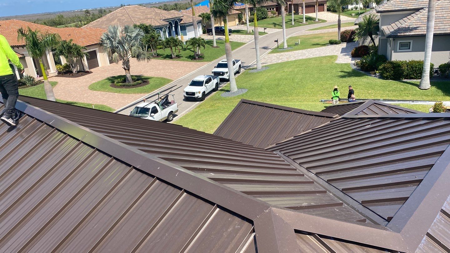 Residential Roofing Installation using Standing Seam Metal Roof in Cape Coral, FL by International Roofing