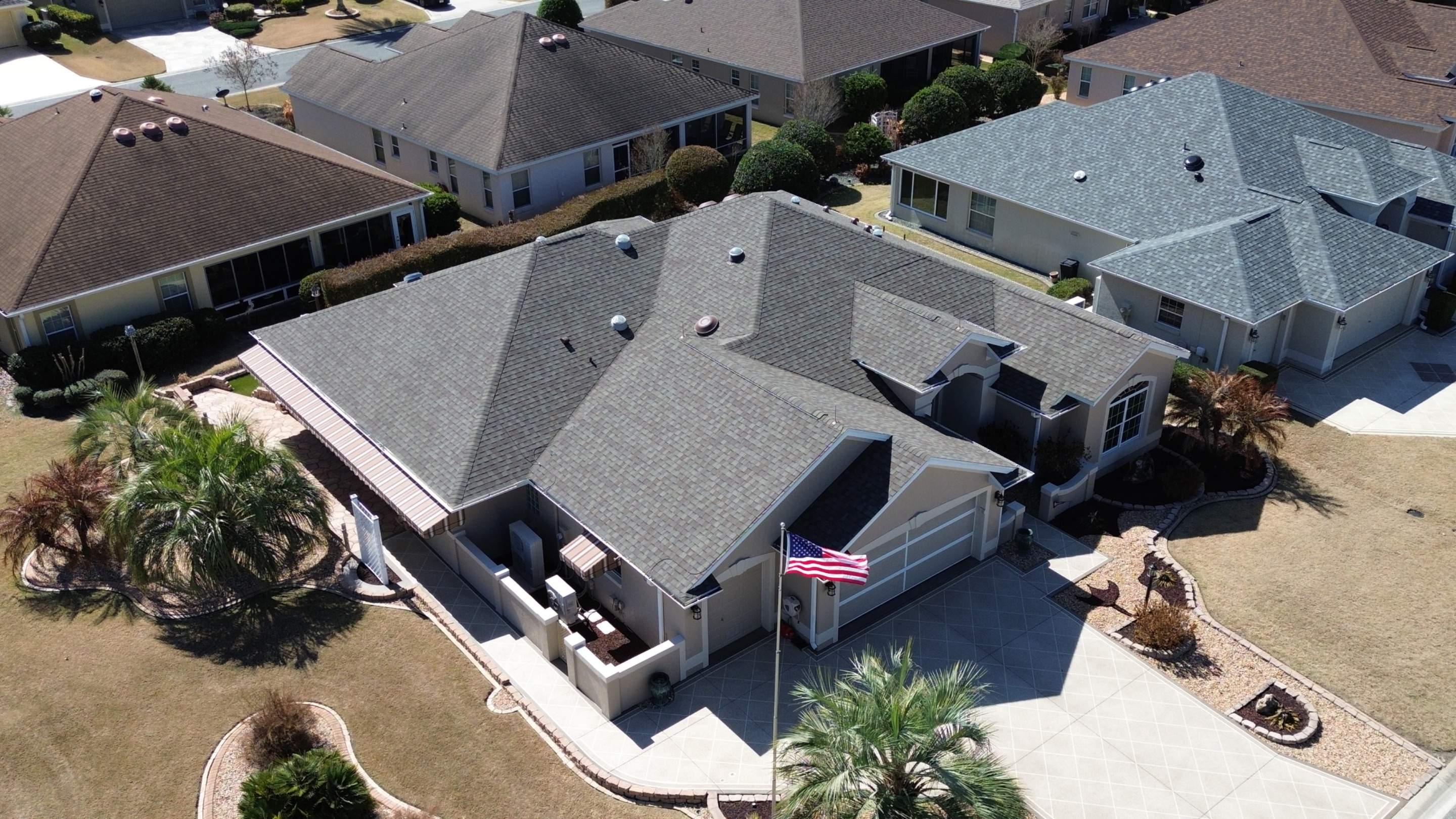 Residential reroof in The Villages FL by Gold Key Roofing