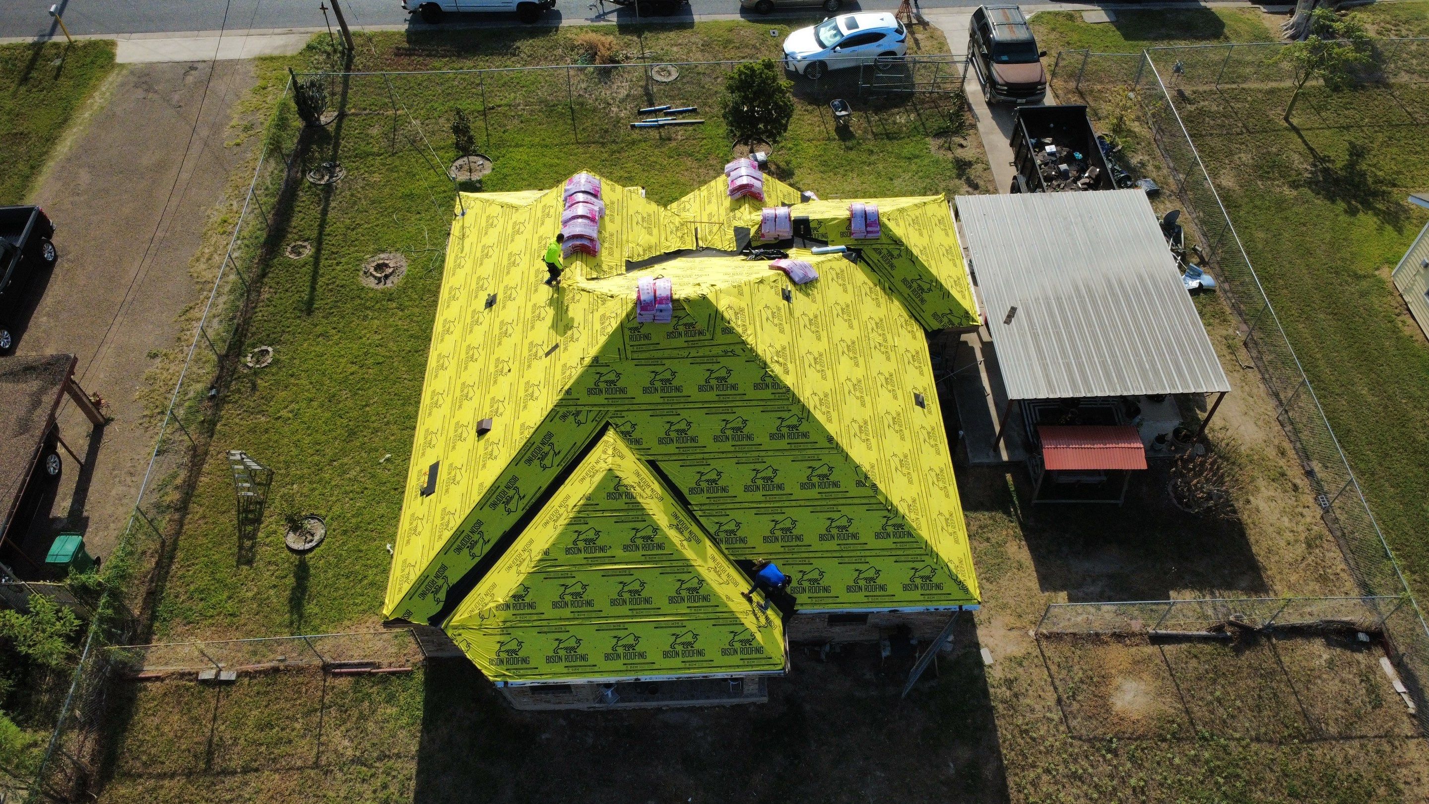Full Roof Pharr Tx by Bison Roofing  