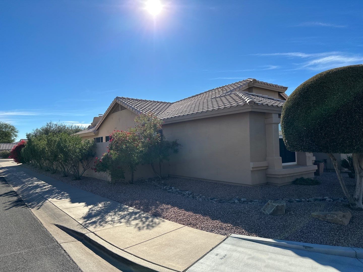 Gazzo - A Beautiful Home Exterior Transformation in Scottsdale, AZ with C&M Primer and Sherwin Williams Paints by Double G Painting Contractors, LLC