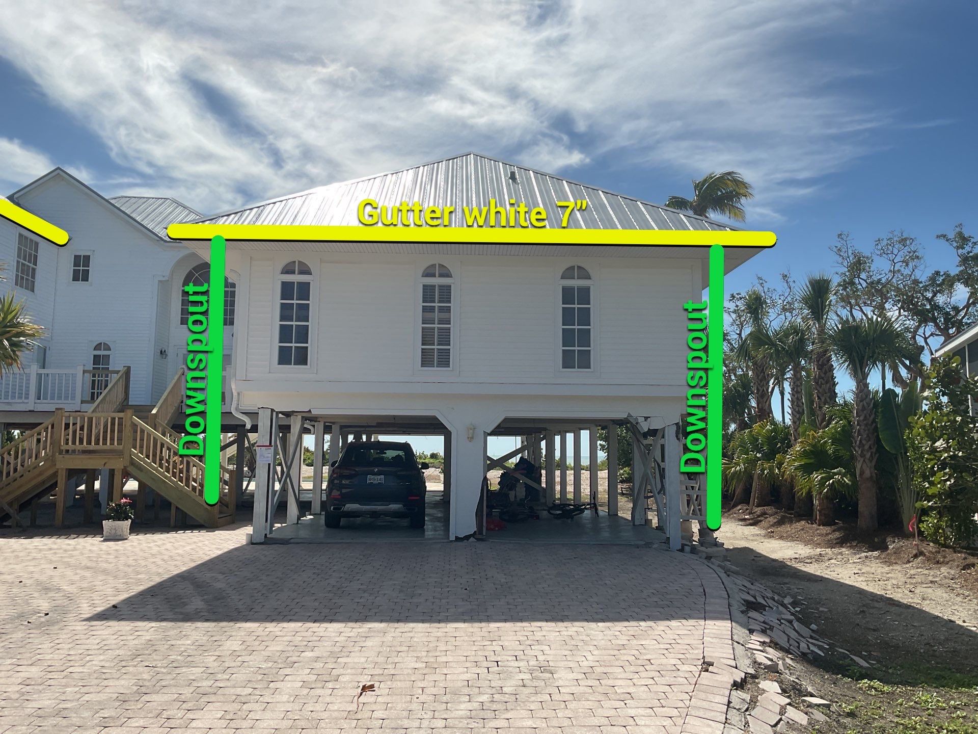 Downspout Installation using Downspout Extension in Sanibel FL by Gutter Professors