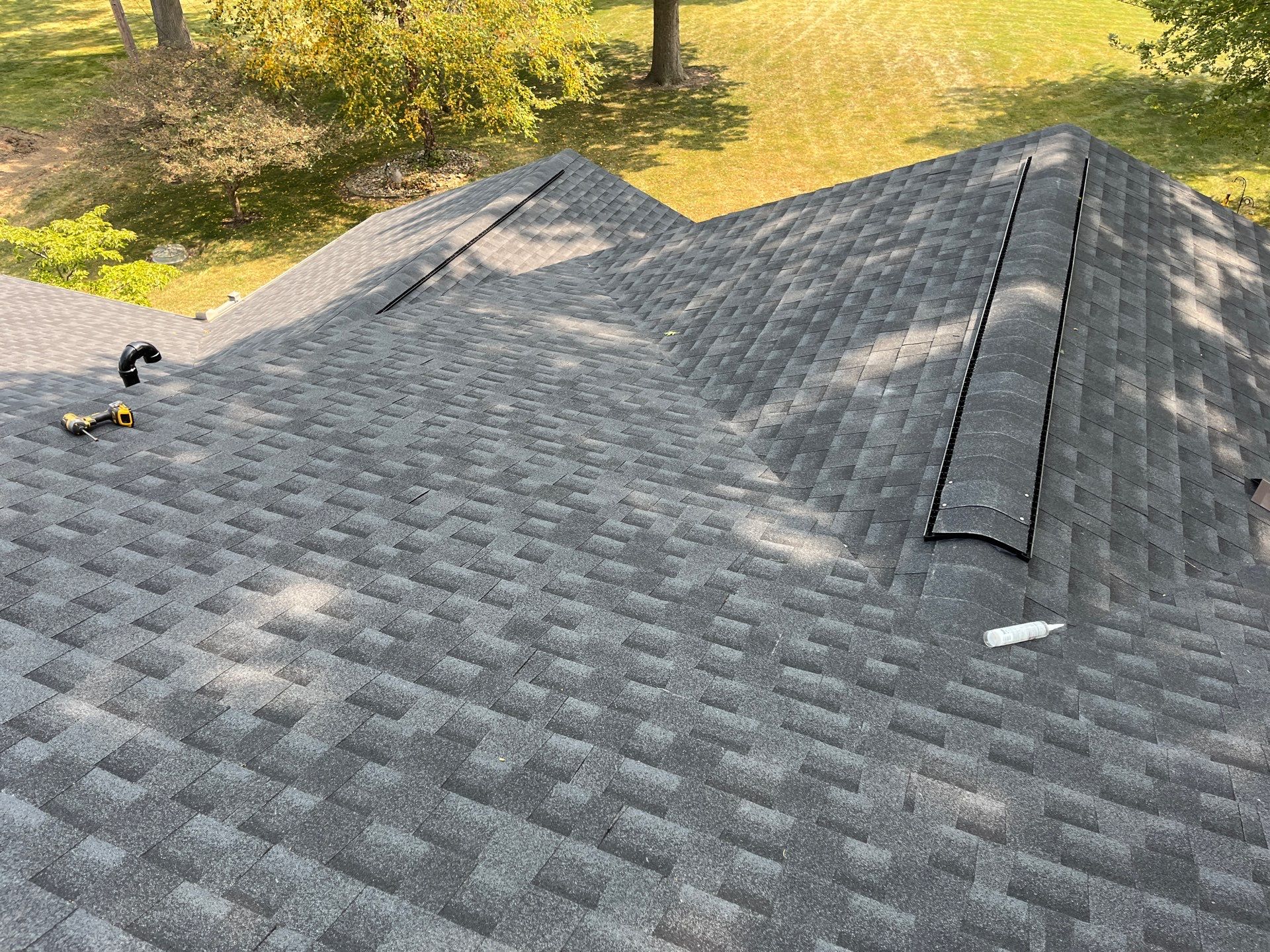 Residential Roofing Installation using GAF Timberline HDZ Charcoal by Nitro Roofing and Construction