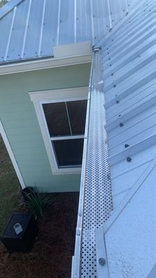 Seamless Gutter Installation Using K-Style Gutters And Gutter Guards
