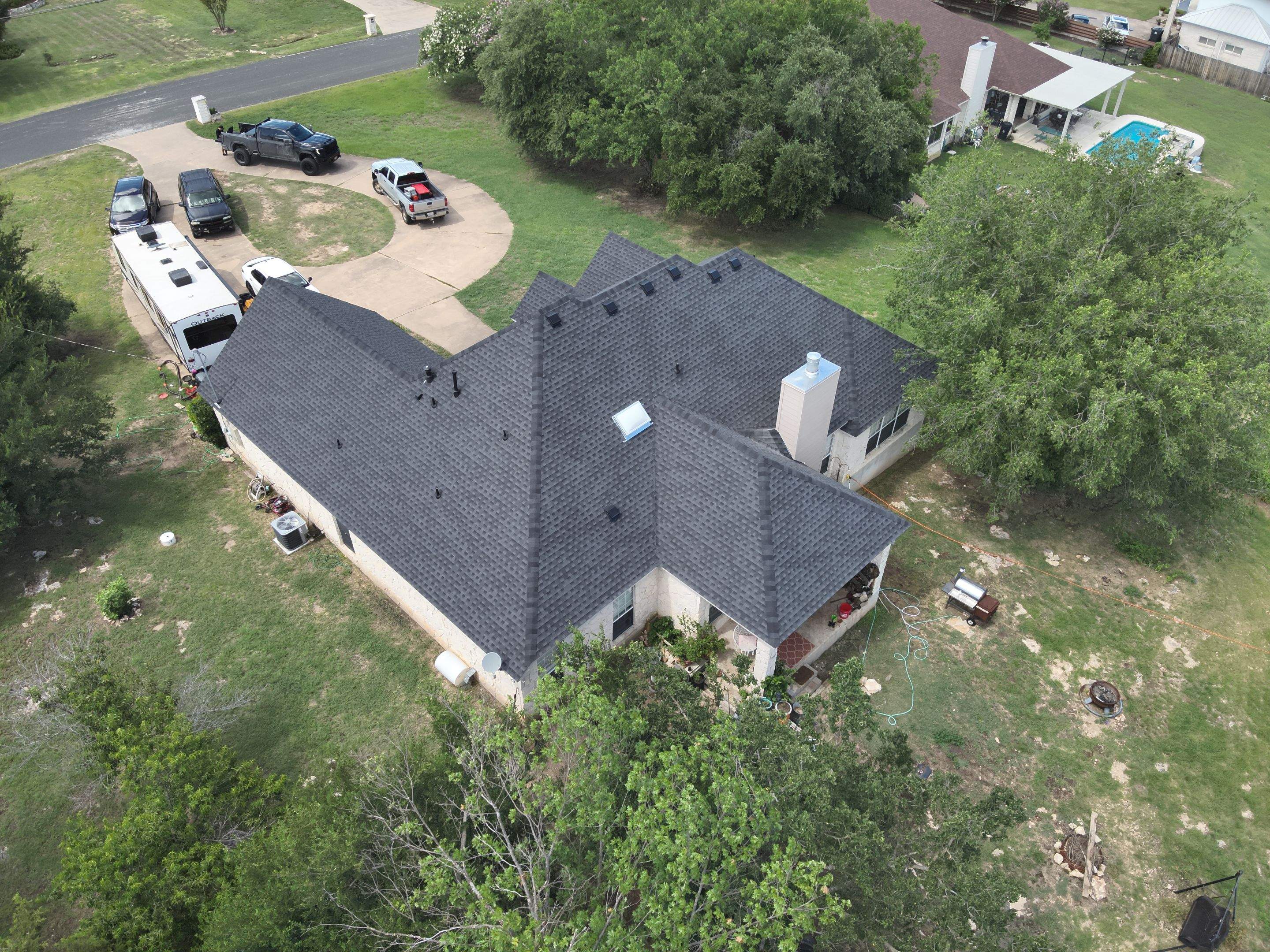 Residential Roof Replacement using GAF - HDZ - Charcoal by Action Exteriors Austin
