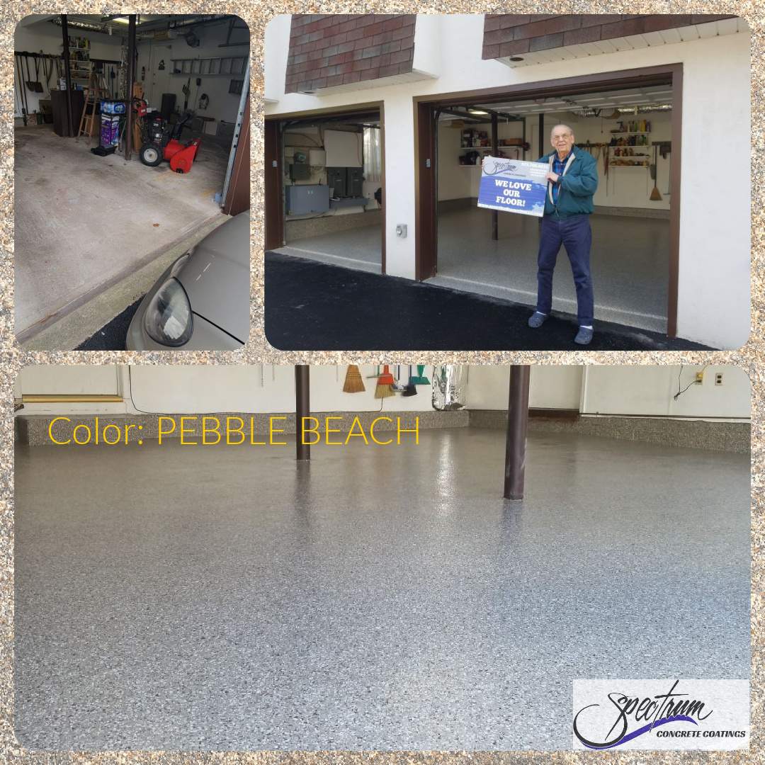 Garage Floor Coating using Penntek in Pebble Beach by Spectrum Painting, LLC