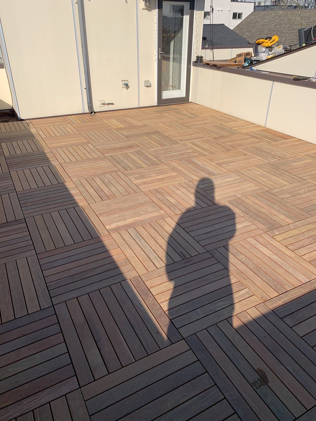 Ballard Rooftop Deck using IPE Tiles by Alki deck builders 