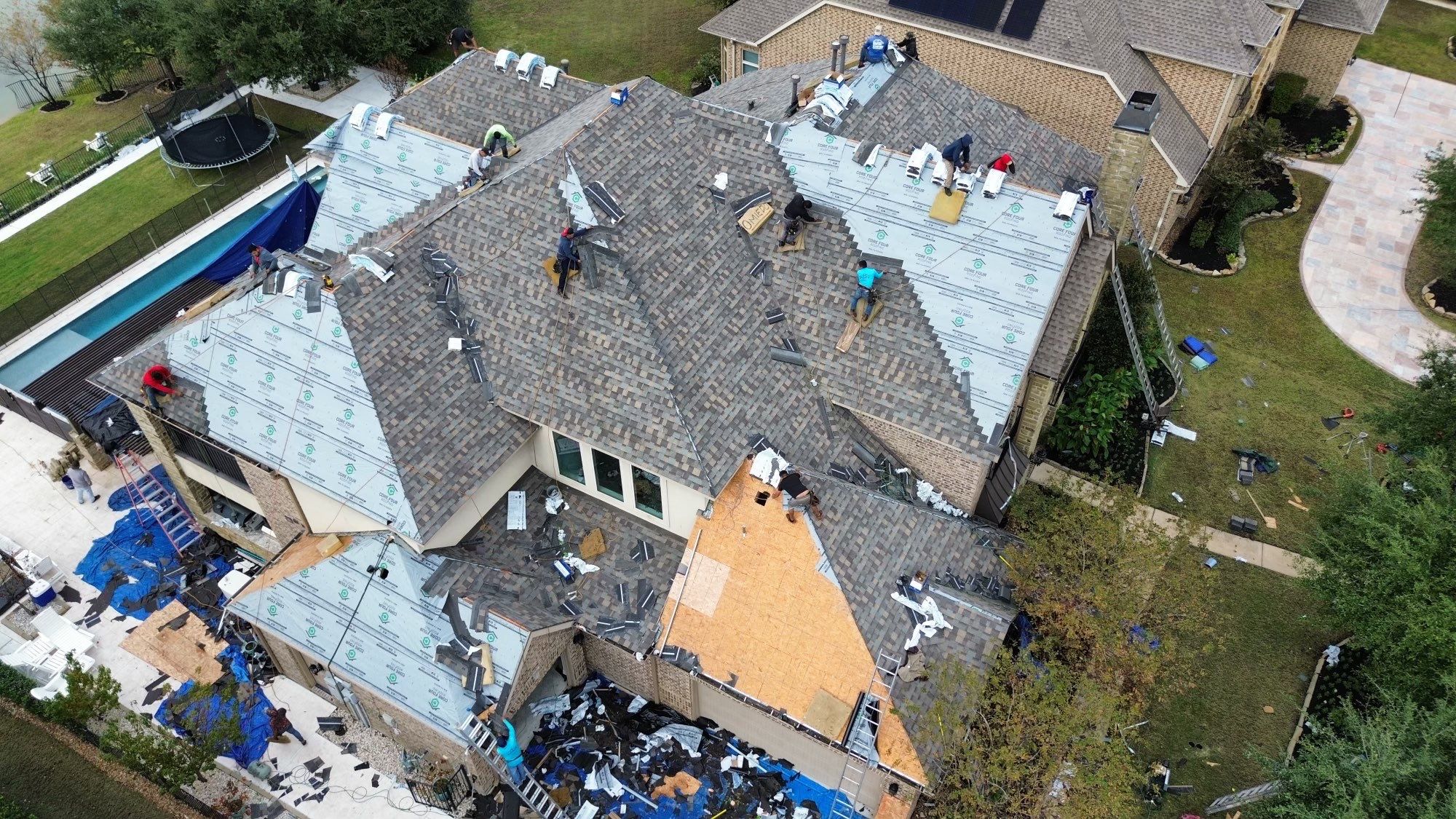 9,000 SQFT Roof Replacement completed in 1 day! by Core Four Roofing