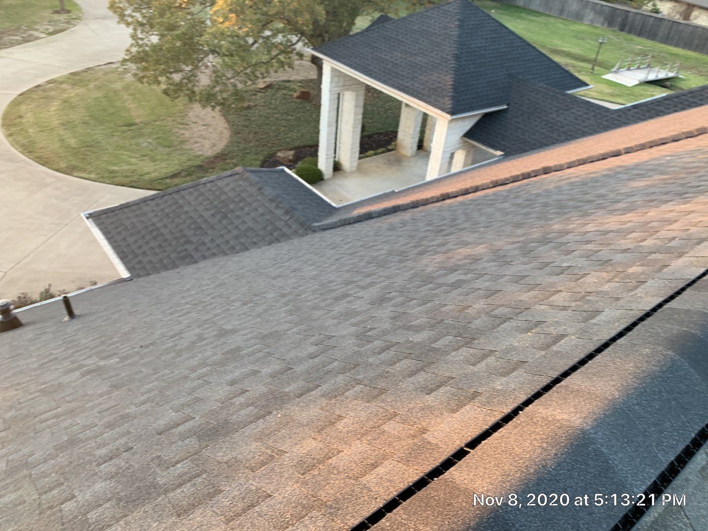 Huge Estate - Residential Roofing Installation using GAF Timberline HDZ Shingle System by First United Roofing & Construction