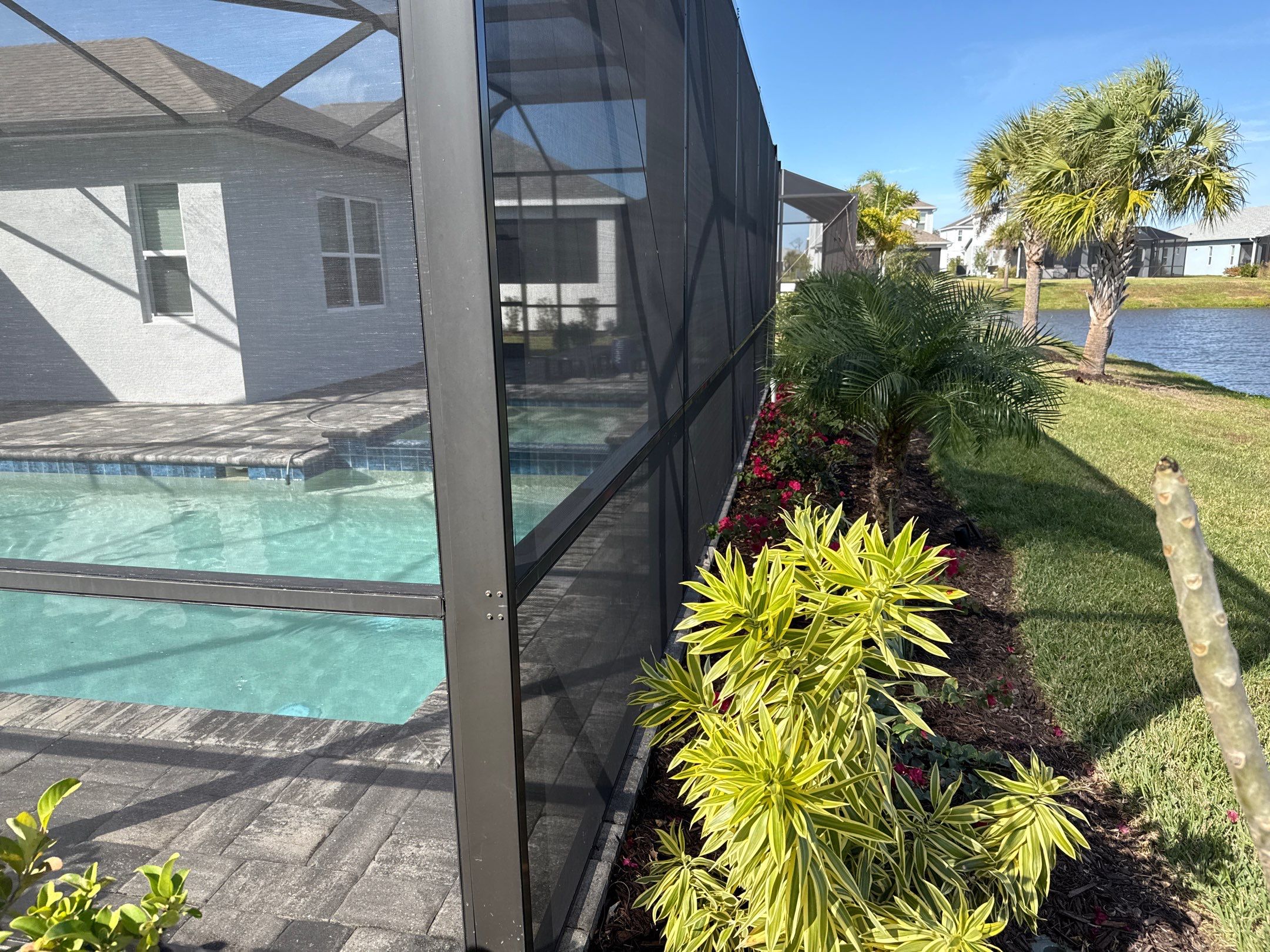 Pool Cage Screen Enclosure Cleaning in Canoe Creek – Parrish, FL by Sunshine AquaWash