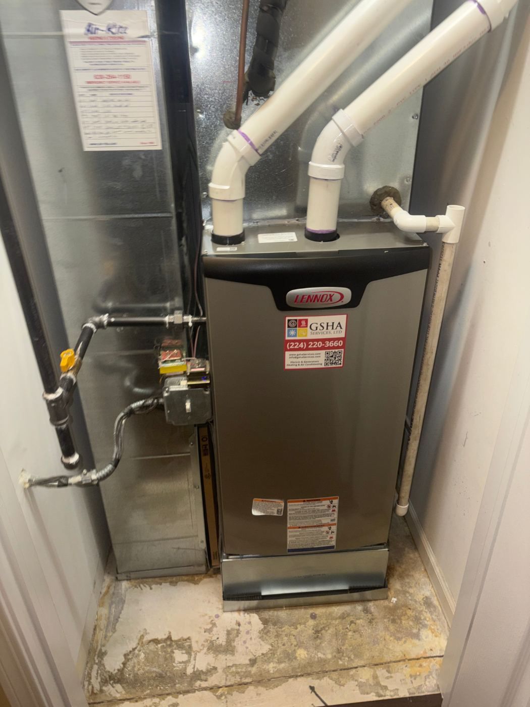 Lennox Elite EL297V Furnace Installation with AprilAire Humidifier & Duct Cleaning – Huntley, IL | GSHA Services, LTD by GSHA Services LTD