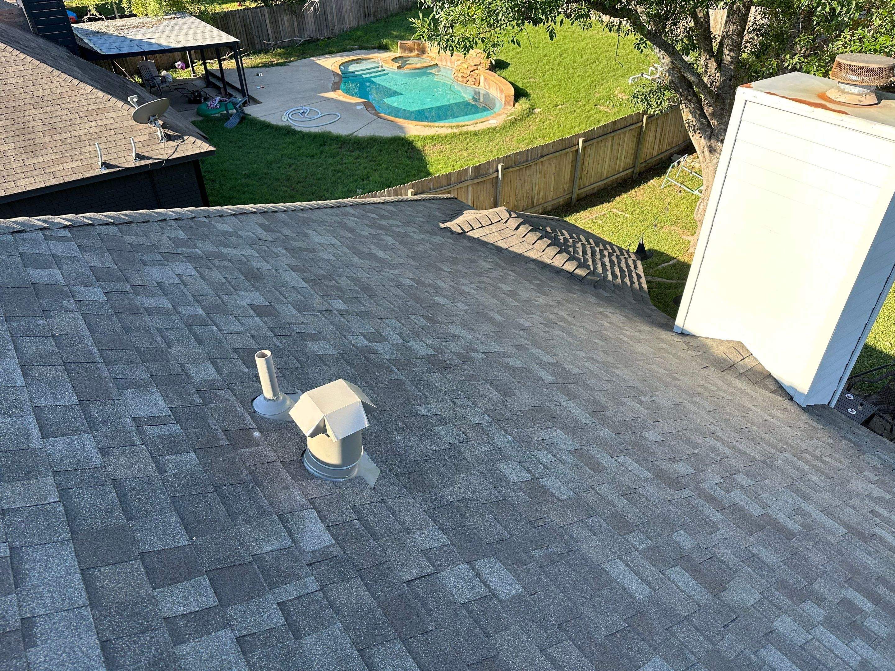 Driftwood Oakridge Roofing and Gutter Work in Pflugerville by Skywall Construction LLC
