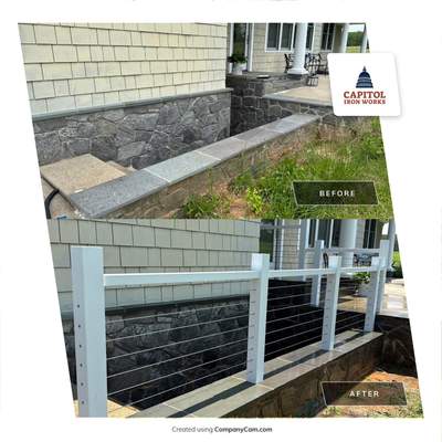 Modern Aluminum Cable Railings – Residential Exterior – Potomac, MD