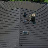 24ga 1.5" Mechanical Seam Dark Bronze by Total Roofing System The Metal Roof Experts
