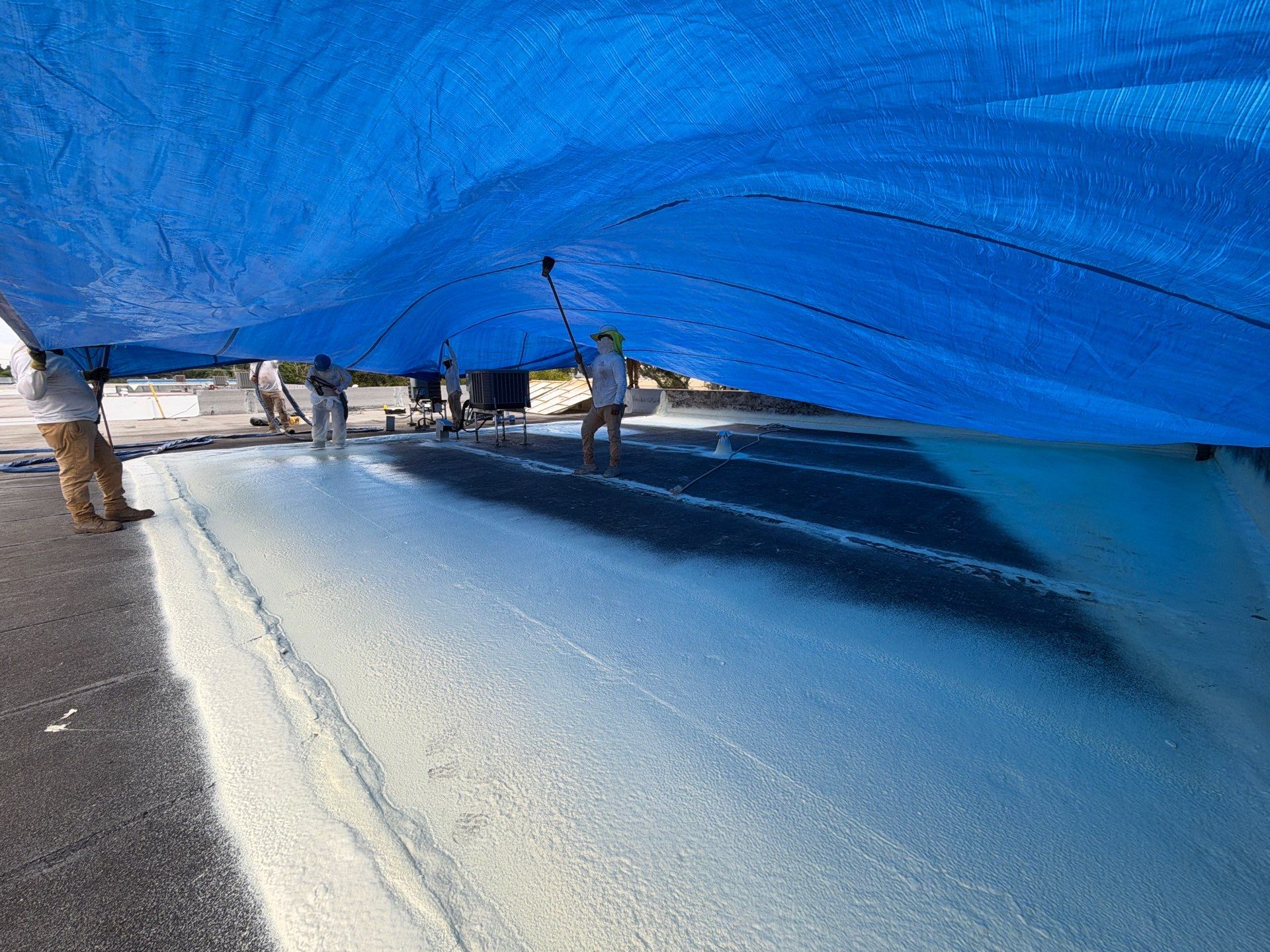 Fort Lauderdale Commercial Roof Restoration with Spray Foam Coating by Roof King LLC