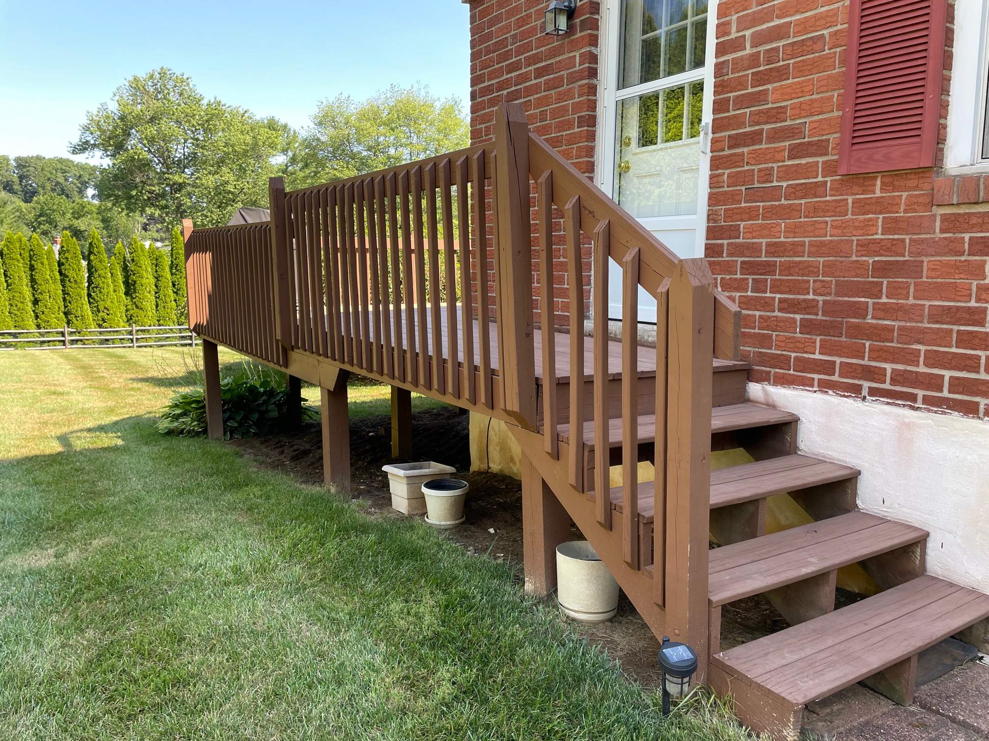 Deck Resurface using Deckorators Vista decking - color Dunnewood by deck guardian